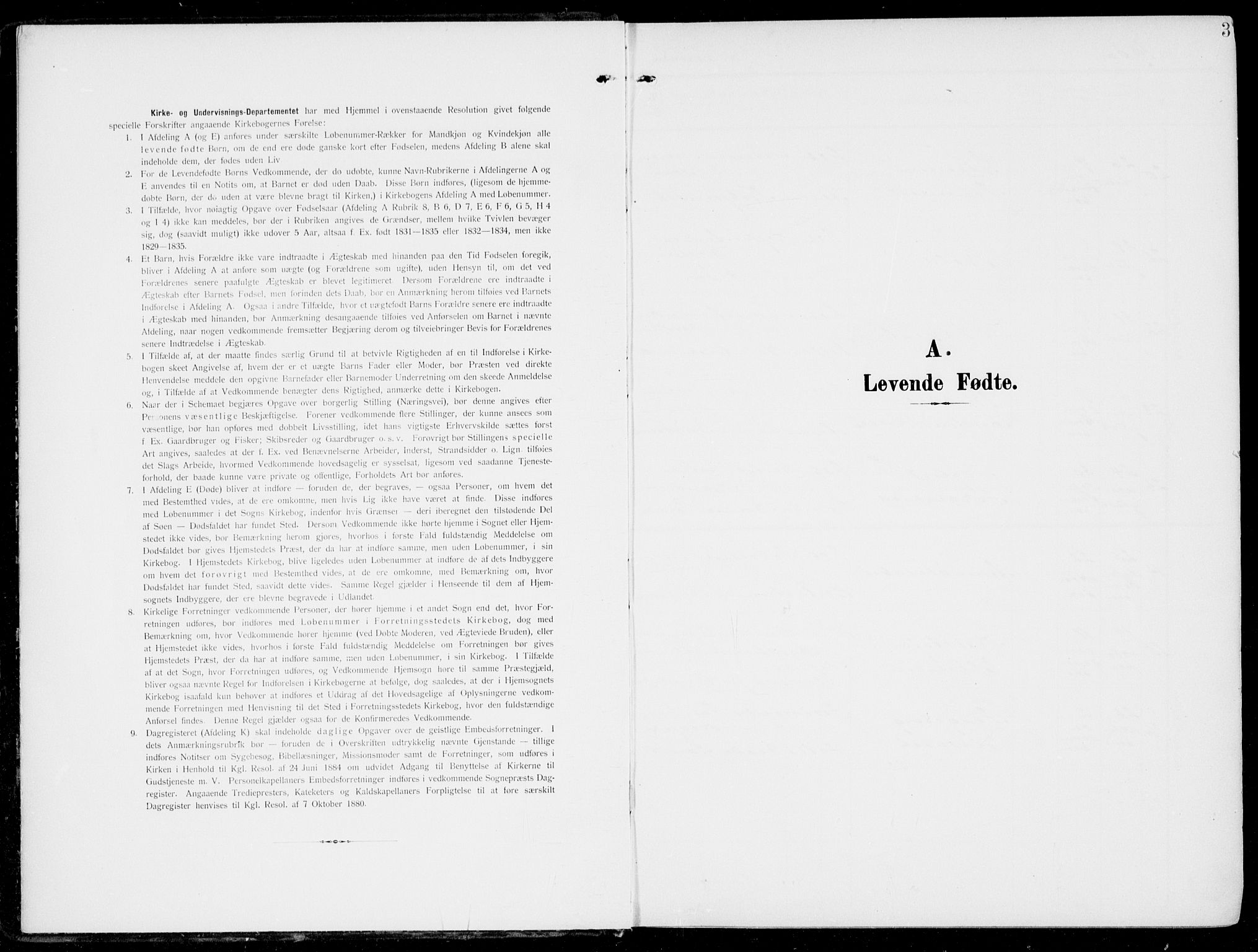 Sveio Sokneprestembete, AV/SAB-A-78501/H/Haa: Parish register (official) no. B  4, 1906-1919, p. 3