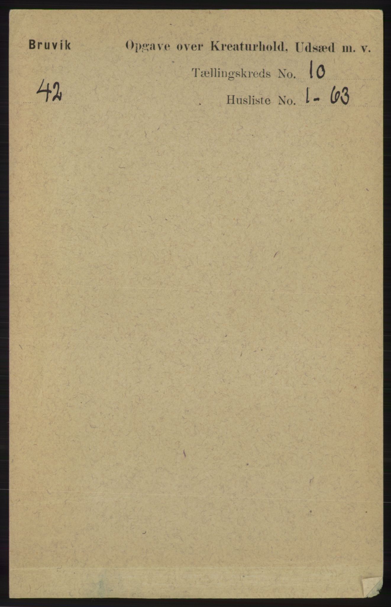 RA, 1891 census for 1251 Bruvik, 1891, p. 4895