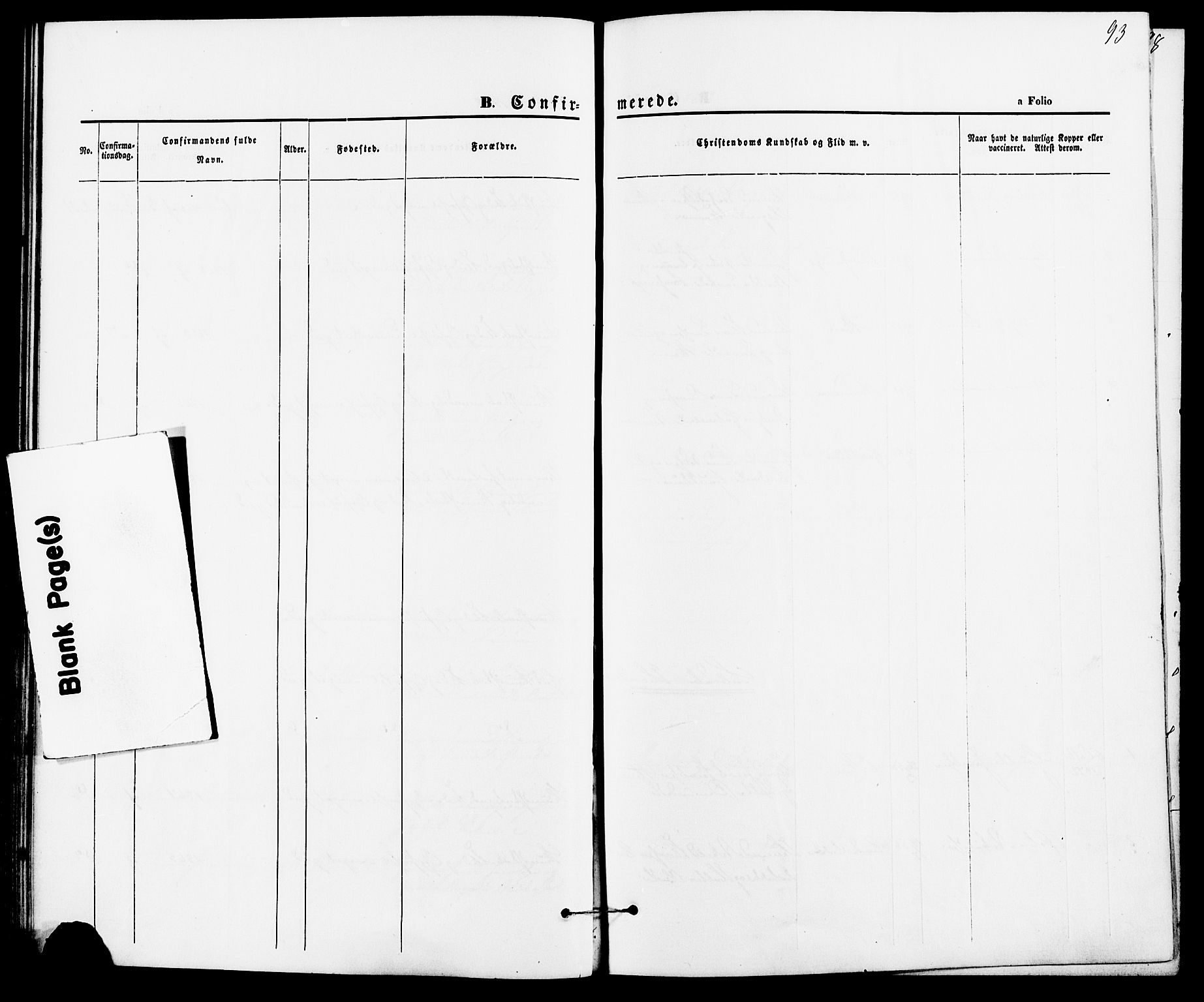 Suldal sokneprestkontor, AV/SAST-A-101845/01/IV/L0010: Parish register (official) no. A 10, 1869-1878, p. 93