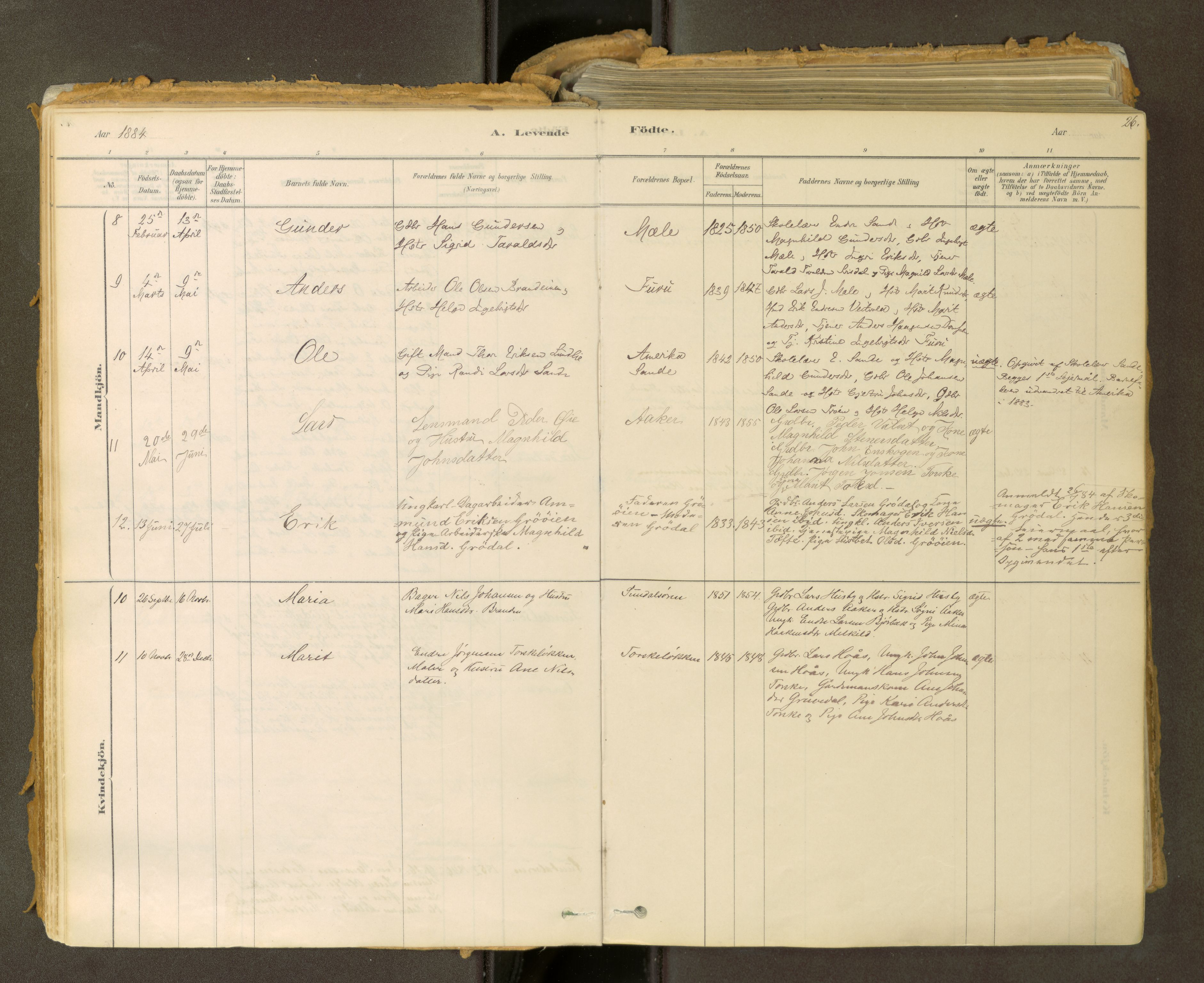 Sunndal sokneprestkontor, AV/SAT-A-1085/1/I/I1/I1a: Parish register (official) no. 2, 1877-1914, p. 26