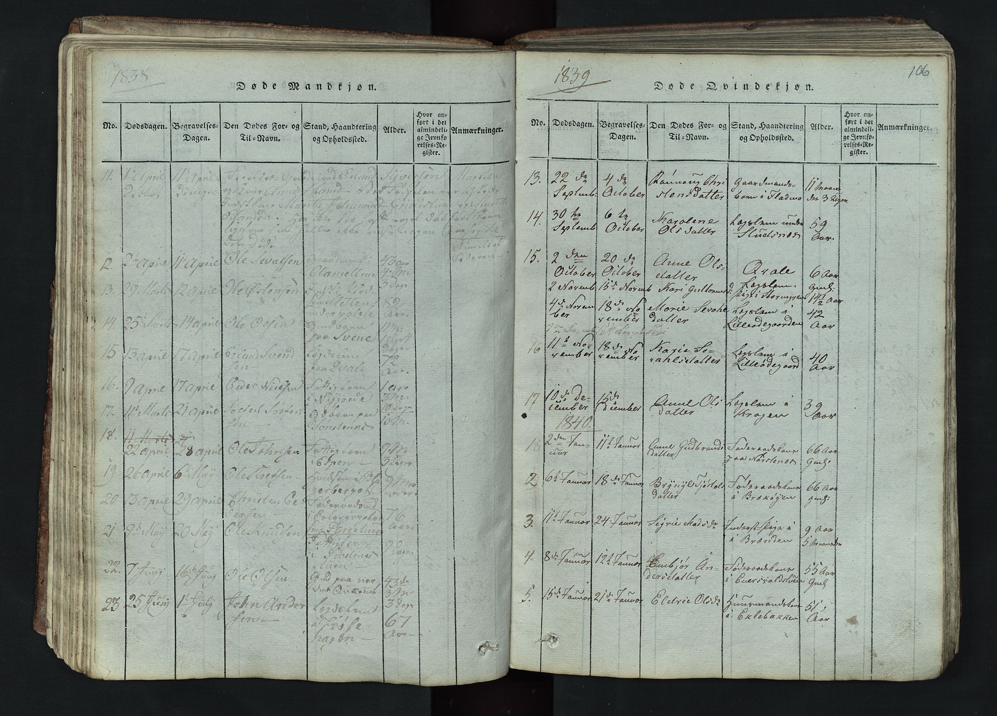 Lom prestekontor, SAH/PREST-070/L/L0002: Parish register (copy) no. 2, 1815-1844, p. 106