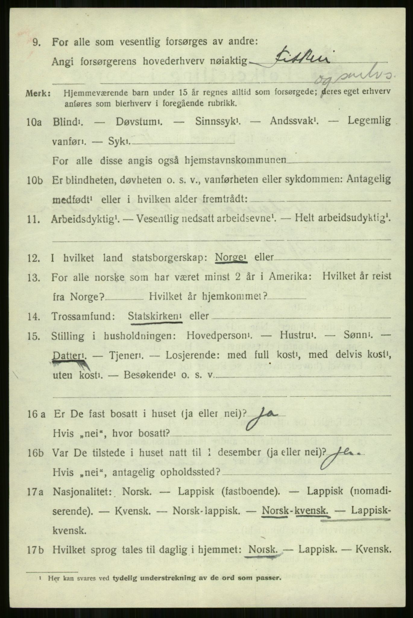 SATØ, 1920 census for Skjervøy, 1920, p. 8398