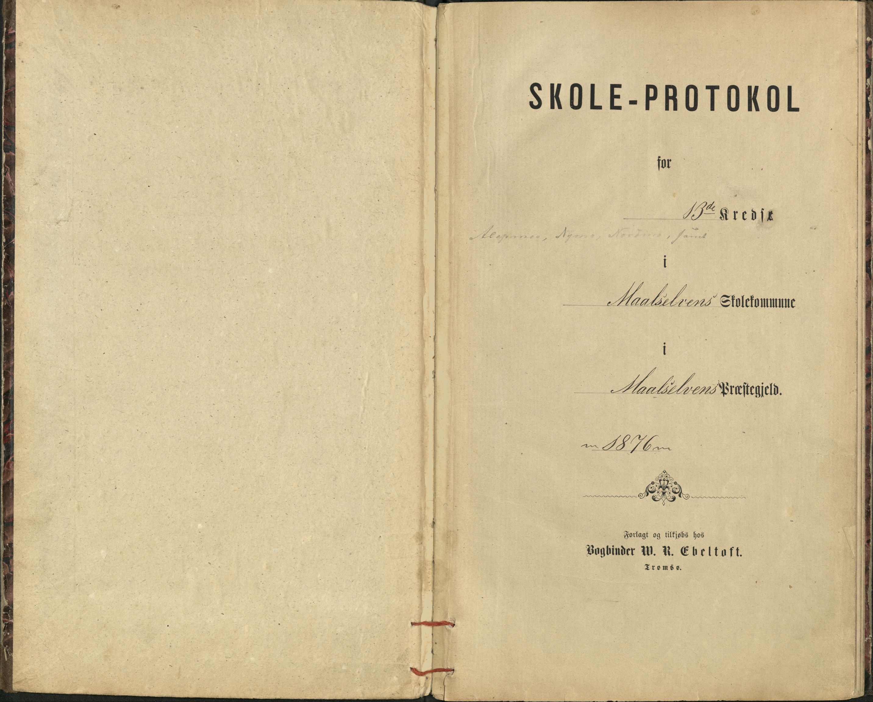 Målselv kommune, AT/K-1924/05/02/01/123: Målselv skolekommune 13. krets - skole på gårdene Nordmo, Nymo, Alapmo, 1876-1880