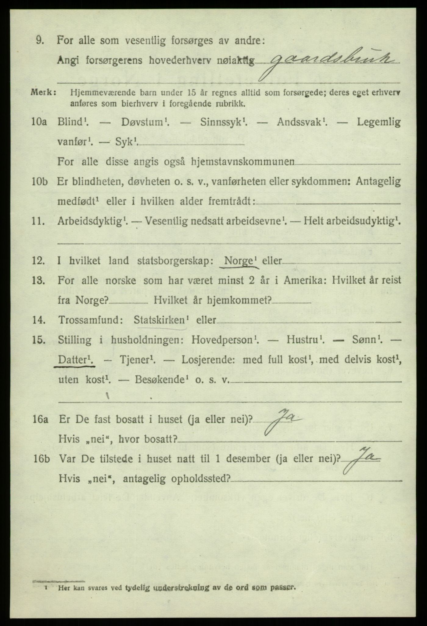 SAB, 1920 census for Alversund, 1920, p. 7655