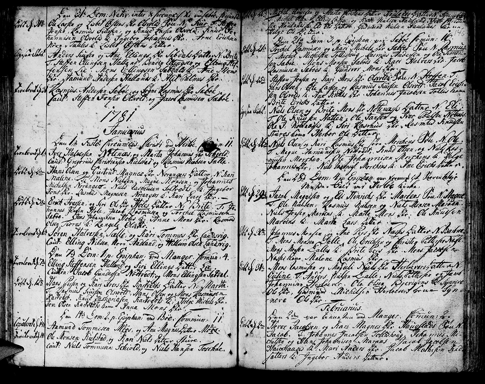 Manger sokneprestembete, AV/SAB-A-76801/H/Haa: Parish register (official) no. A 1, 1759-1791, p. 146