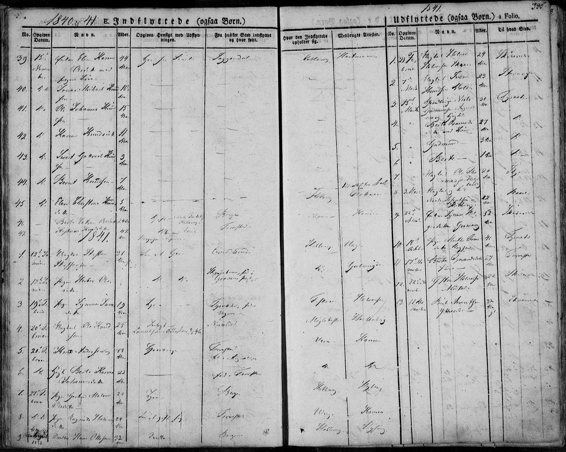 Avaldsnes sokneprestkontor, SAST/A -101851/H/Ha/Haa/L0005: Parish register (official) no. A 5.2, 1825-1841, p. 385