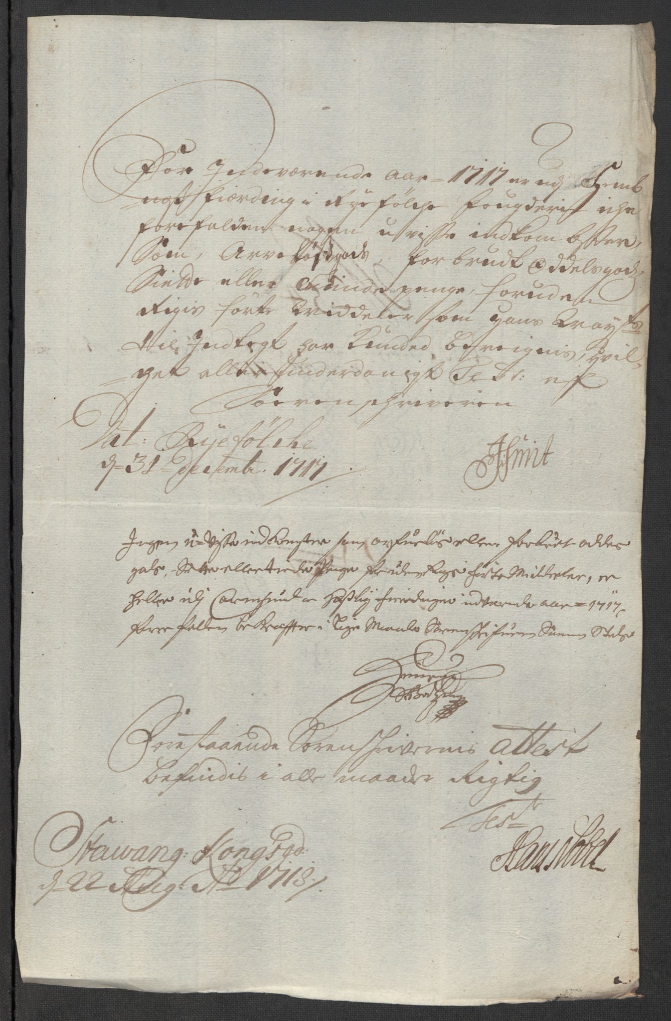 Rentekammeret inntil 1814, Reviderte regnskaper, Fogderegnskap, AV/RA-EA-4092/R47/L2870: Fogderegnskap Ryfylke, 1717, p. 284