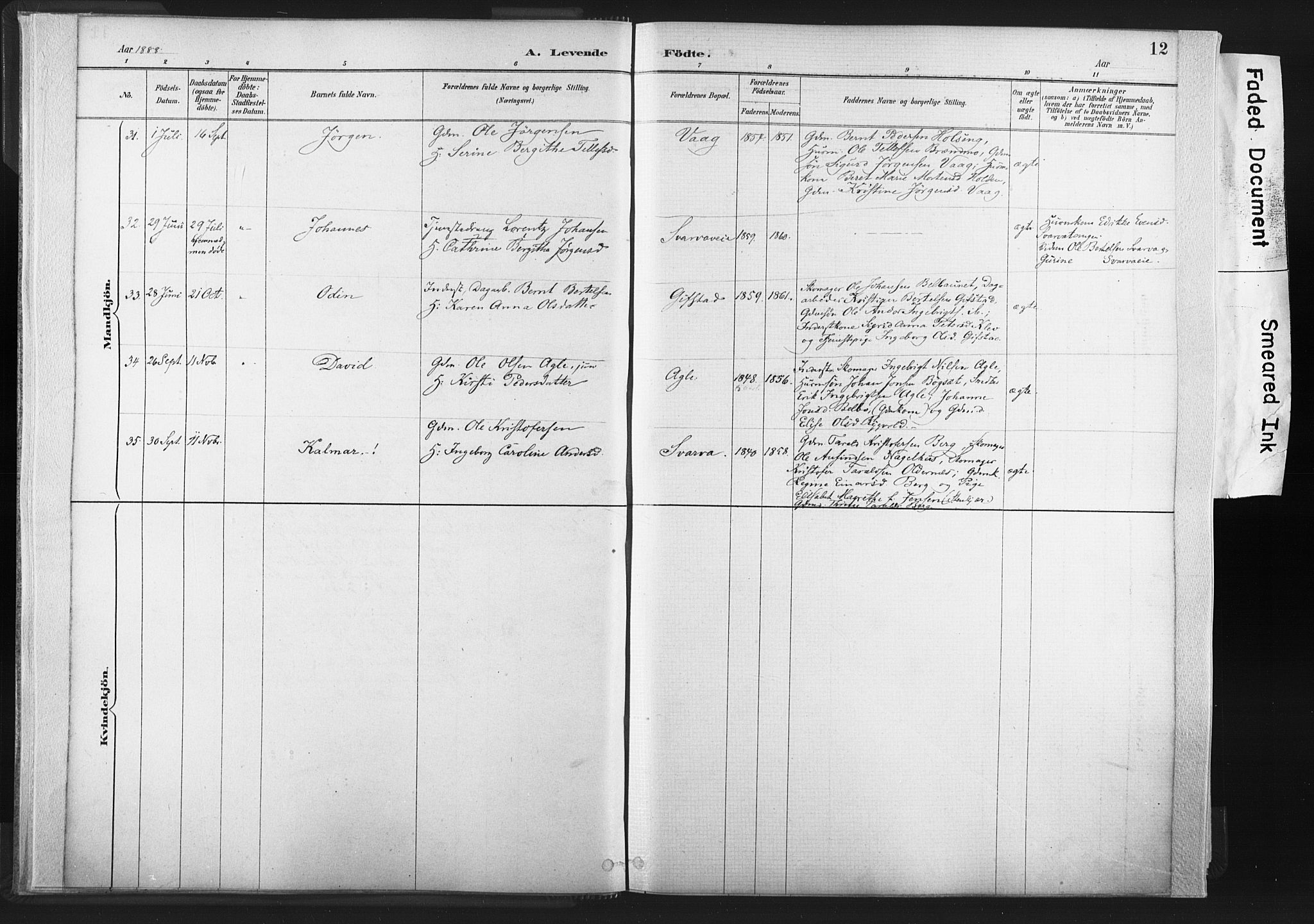 Ministerialprotokoller, klokkerbøker og fødselsregistre - Nord-Trøndelag, AV/SAT-A-1458/749/L0474: Parish register (official) no. 749A08, 1887-1903, p. 12