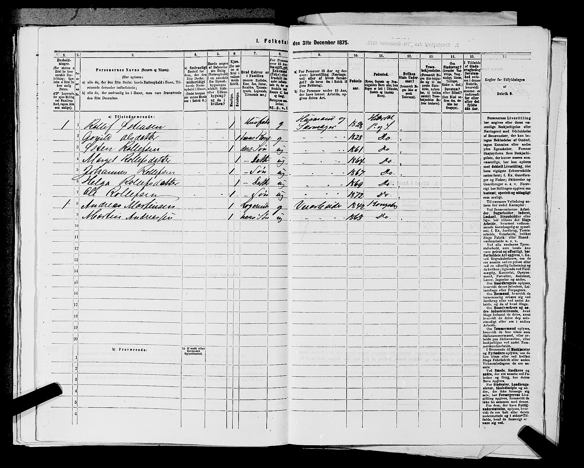 SAKO, 1875 census for 0823P Heddal, 1875, p. 693