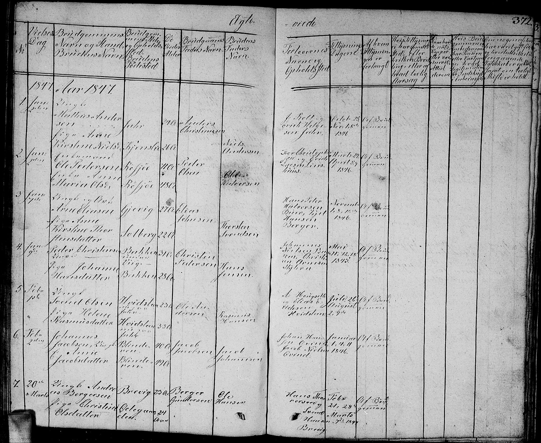 Enebakk prestekontor Kirkebøker, AV/SAO-A-10171c/G/Ga/L0003: Parish register (copy) no. I 3, 1833-1849, p. 372