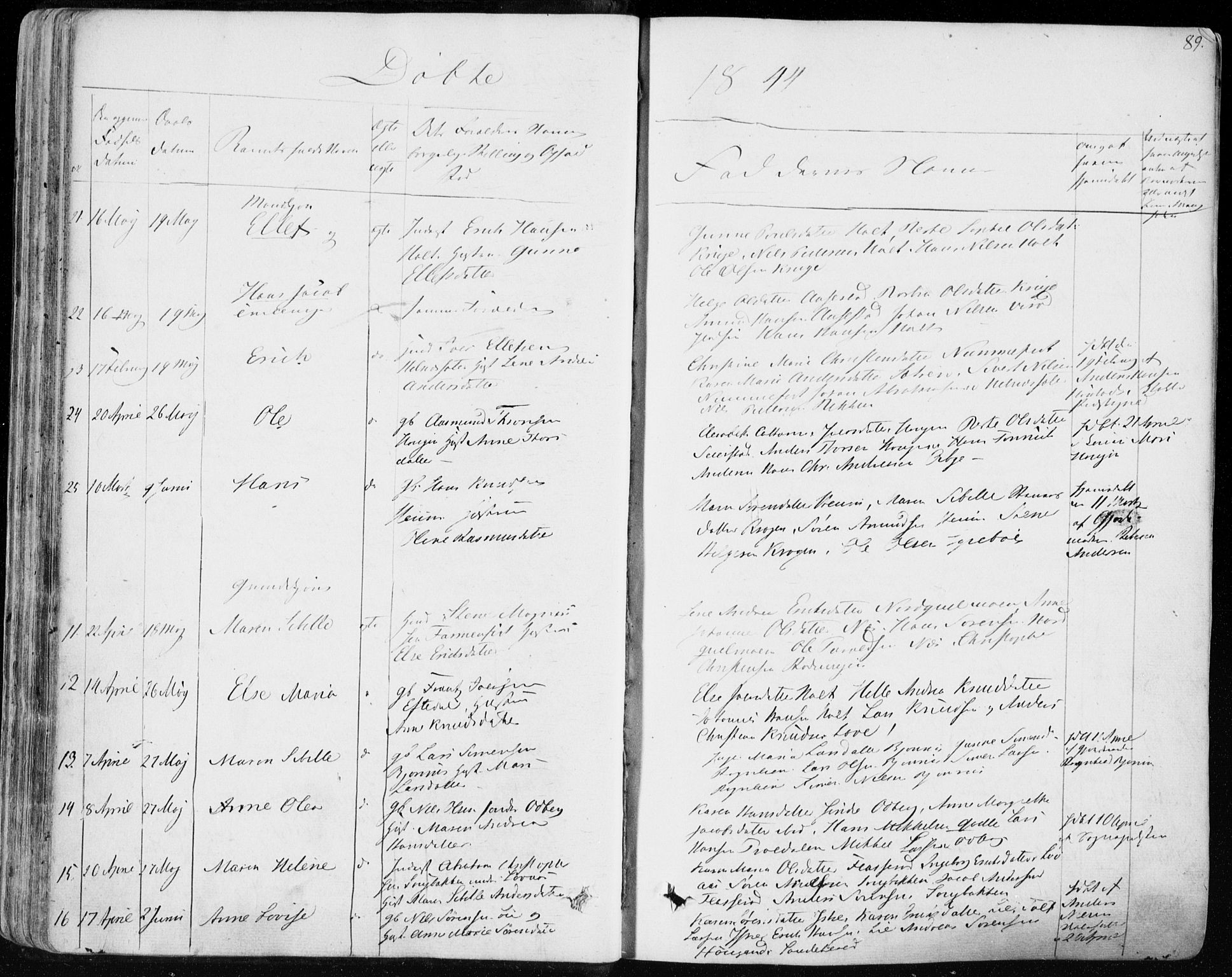 Hedrum kirkebøker, AV/SAKO-A-344/F/Fa/L0005: Parish register (official) no. I 5, 1835-1848, p. 89