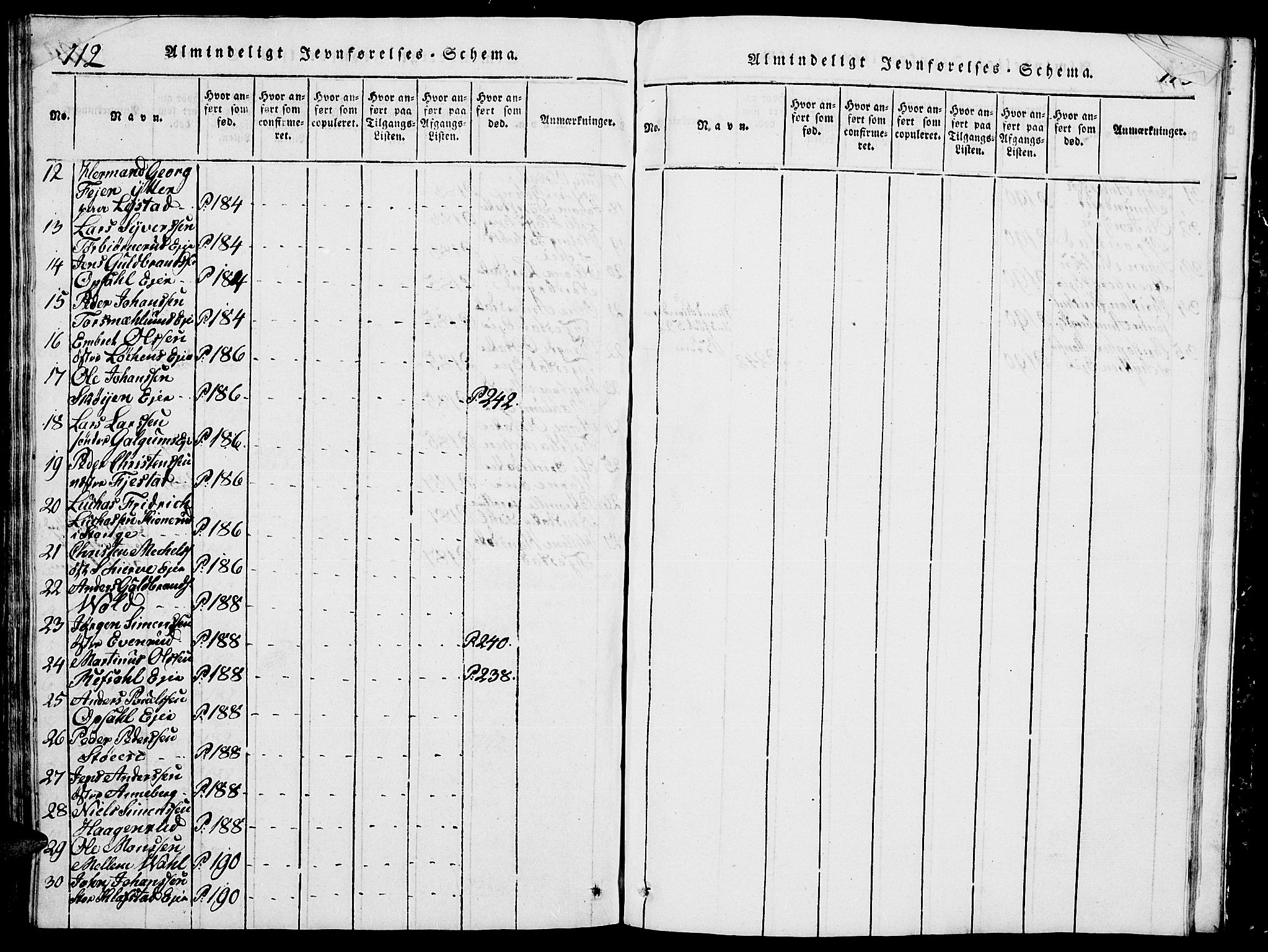 Romedal prestekontor, AV/SAH-PREST-004/L/L0005: Parish register (copy) no. 5, 1814-1829, p. 712-713