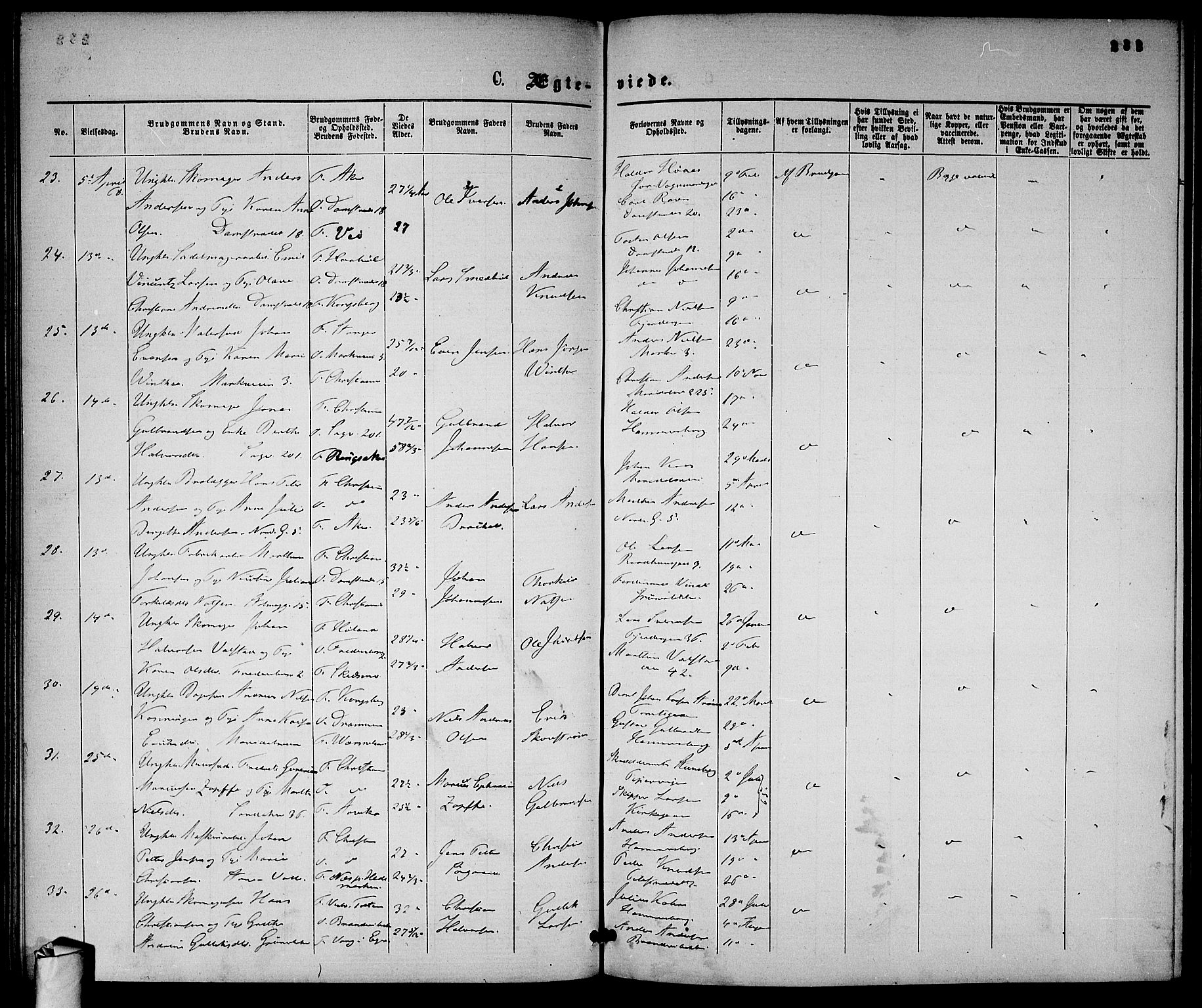 Gamle Aker prestekontor Kirkebøker, SAO/A-10617a/G/L0001: Parish register (copy) no. 1, 1861-1868, p. 233