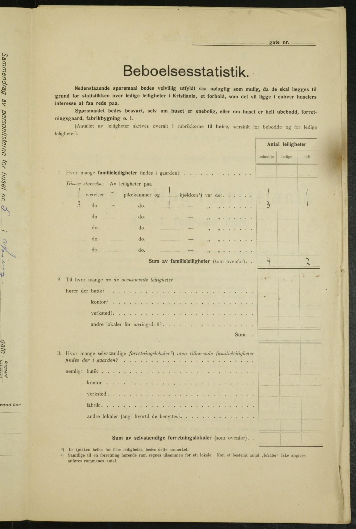 OBA, Municipal Census 1915 for Kristiania, 1915, p. 131630