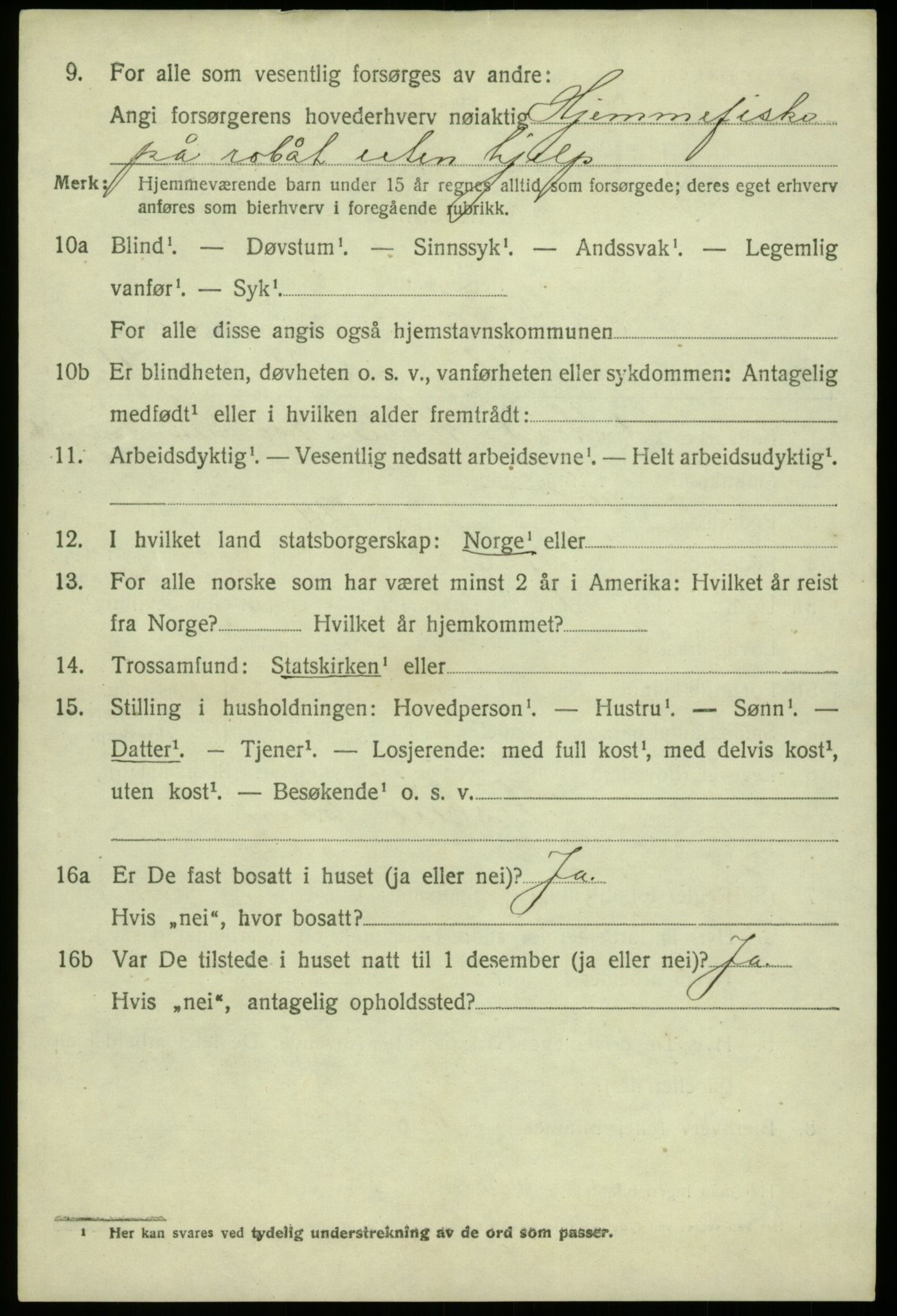 SAB, 1920 census for Fjell, 1920, p. 7117