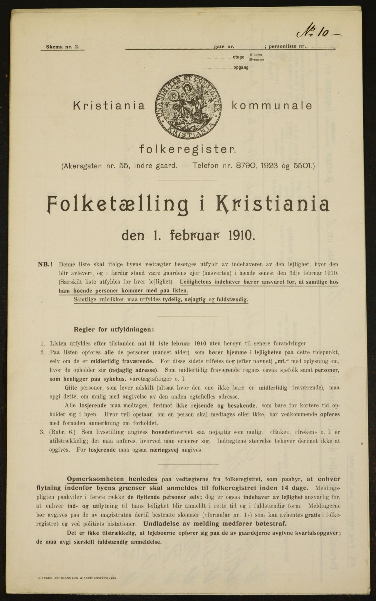 OBA, Municipal Census 1910 for Kristiania, 1910, p. 33104