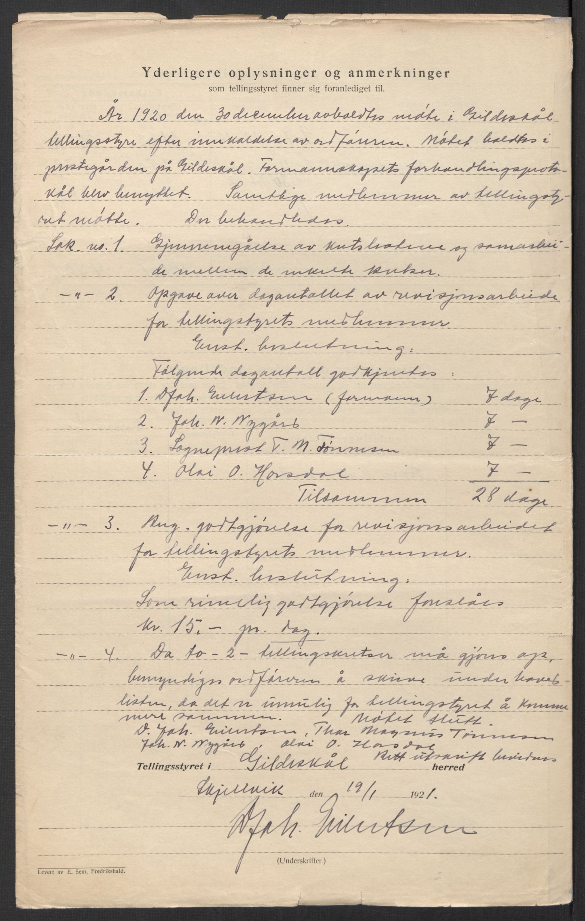 SAT, 1920 census for Gildeskål, 1920, p. 6