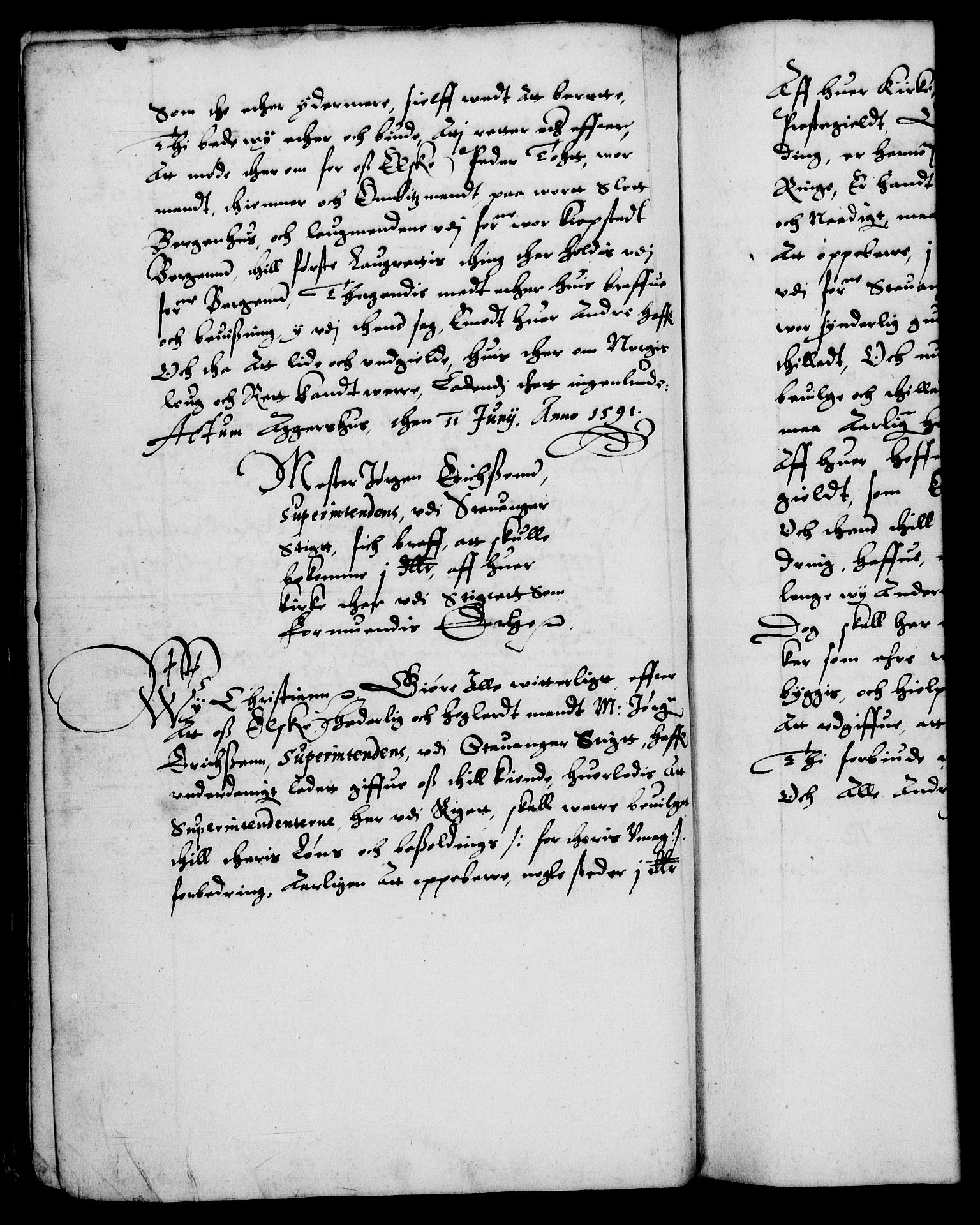 Danske Kanselli 1572-1799, AV/RA-EA-3023/F/Fc/Fca/Fcaa/L0002: Norske registre (mikrofilm), 1588-1596, p. 115b