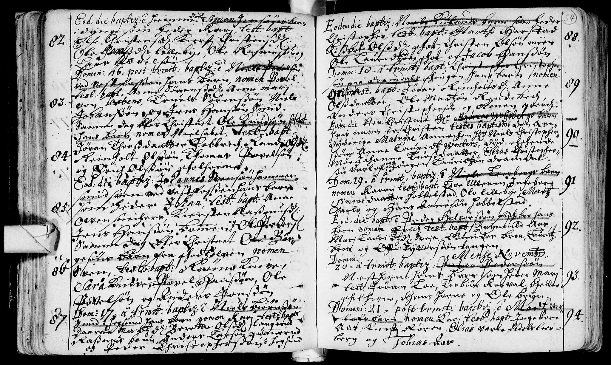 Eiker kirkebøker, AV/SAKO-A-4/F/Fa/L0002: Parish register (official) no. I 2, 1705-1724, p. 54