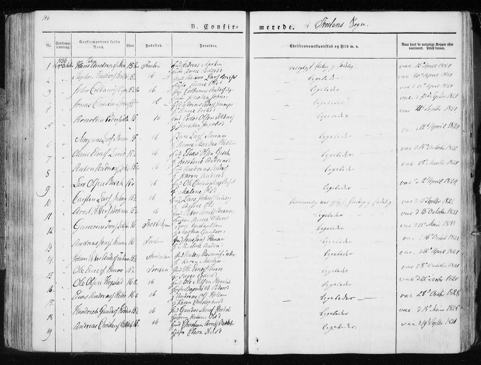 Ministerialprotokoller, klokkerbøker og fødselsregistre - Nord-Trøndelag, SAT/A-1458/713/L0114: Parish register (official) no. 713A05, 1827-1839, p. 146