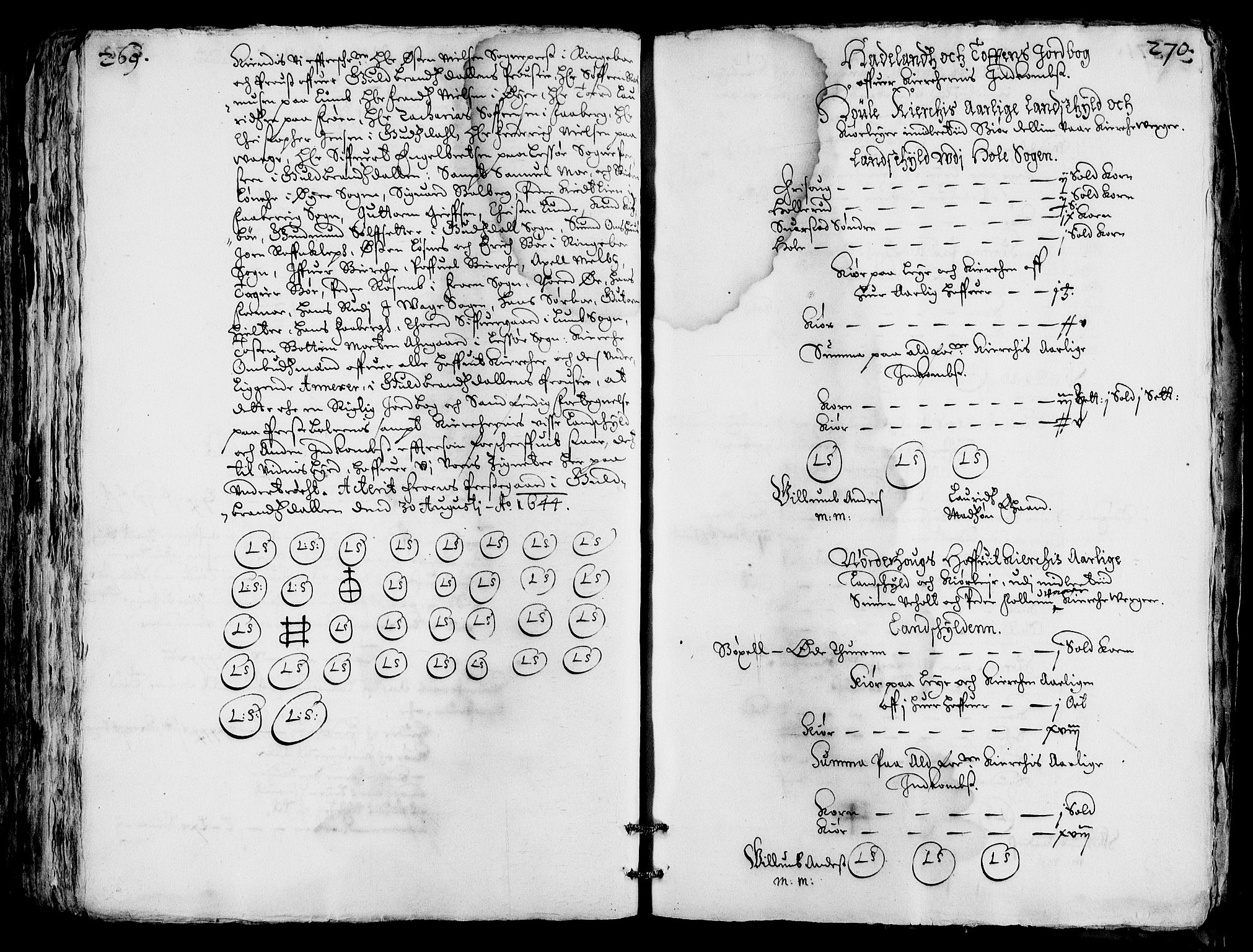 Rentekammeret inntil 1814, Realistisk ordnet avdeling, AV/RA-EA-4070/Fc/Fca/L0001/0004: [Ca I]  Akershus stift / Jordebok over kirkene og prestebolene i Oslo og Hamar stift, 1664, p. 269-270