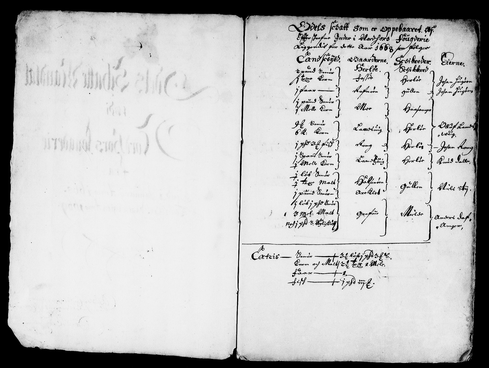 Rentekammeret inntil 1814, Reviderte regnskaper, Stiftamtstueregnskaper, Bergen stiftamt, AV/RA-EA-6043/R/Rc/L0028: Bergen stiftamt, 1668