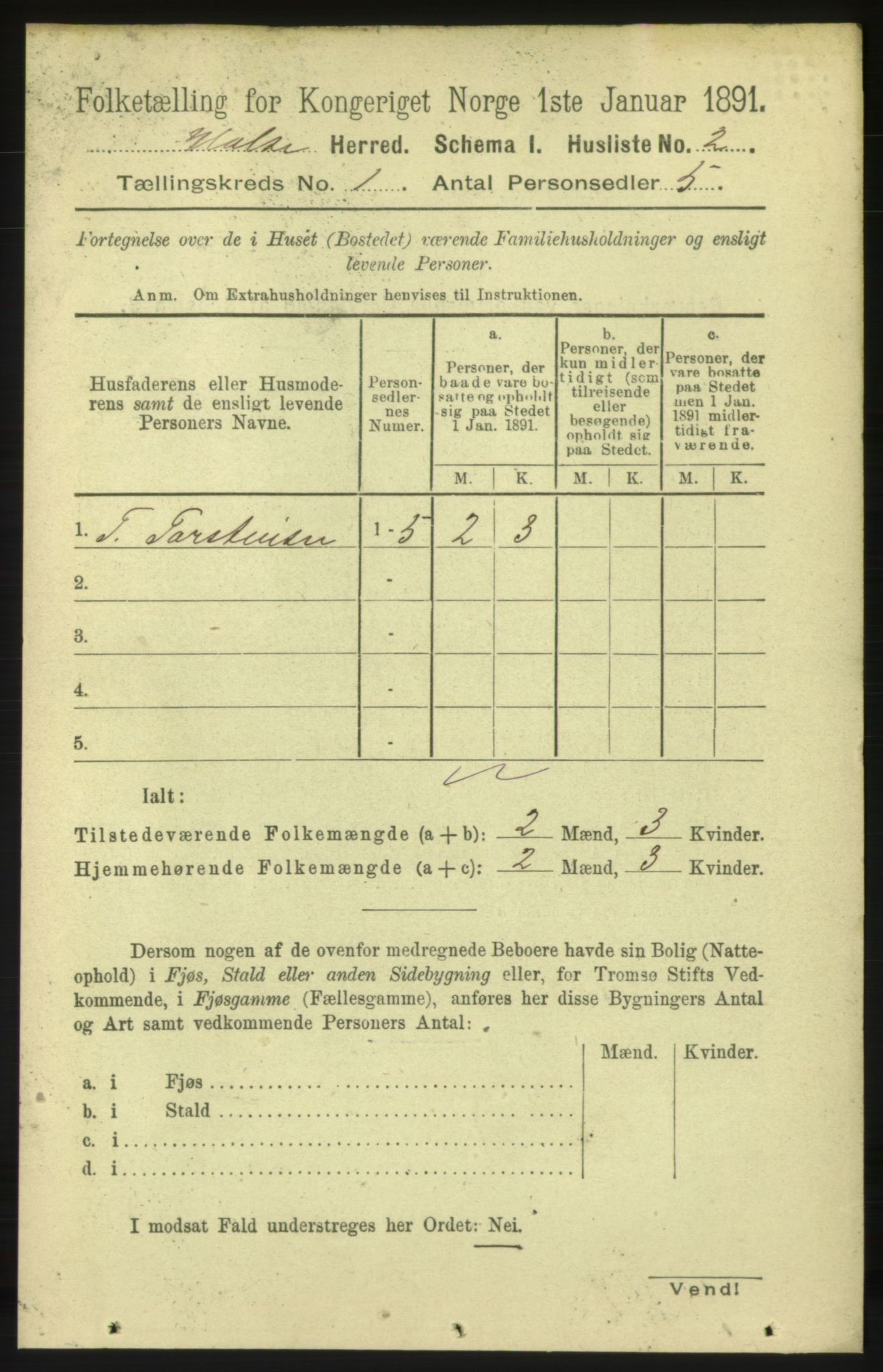 RA, 1891 census for 1571 Halsa, 1891, p. 32