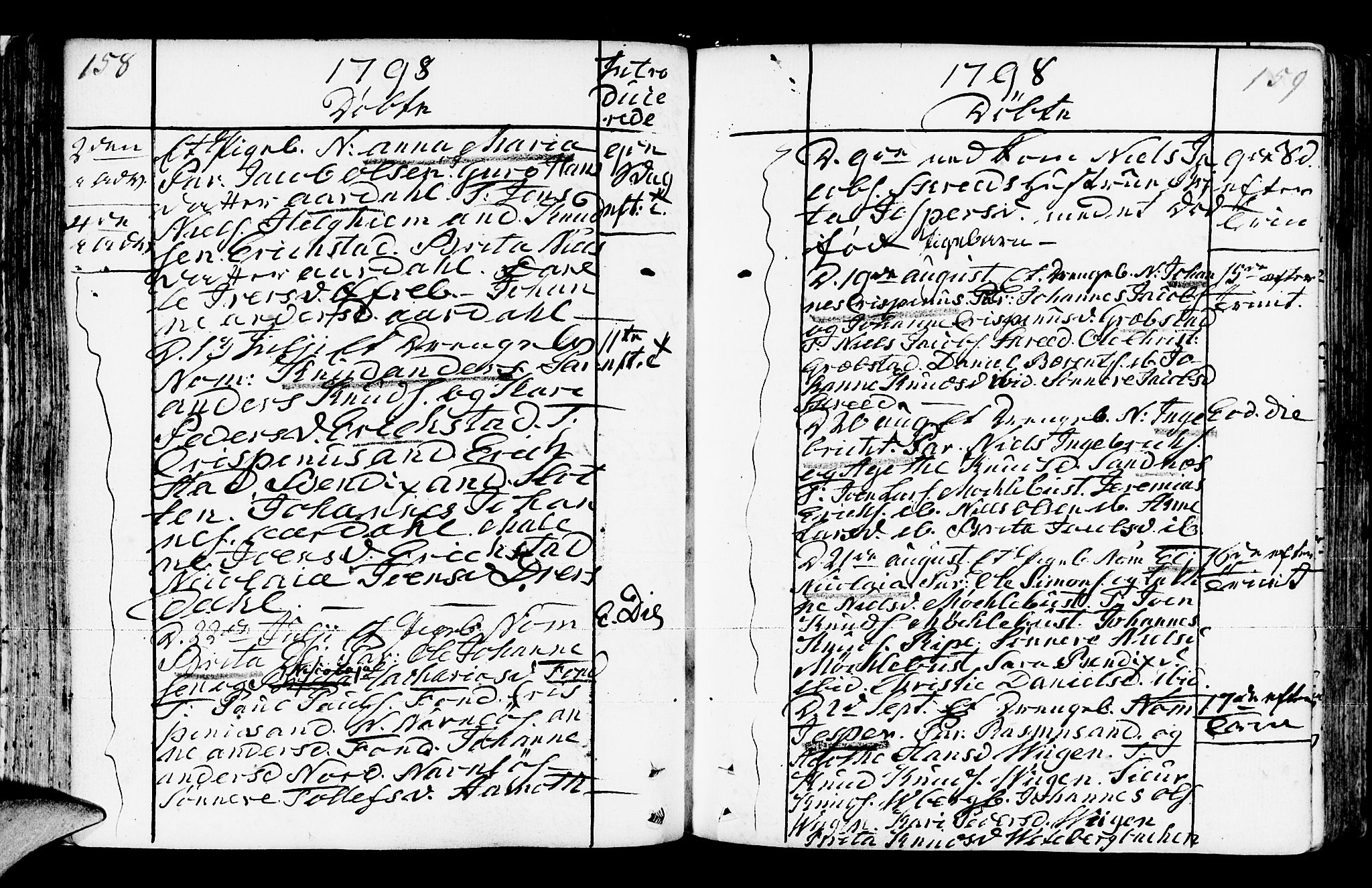 Jølster sokneprestembete, AV/SAB-A-80701/H/Haa/Haaa/L0006: Parish register (official) no. A 6, 1790-1821, p. 158-159