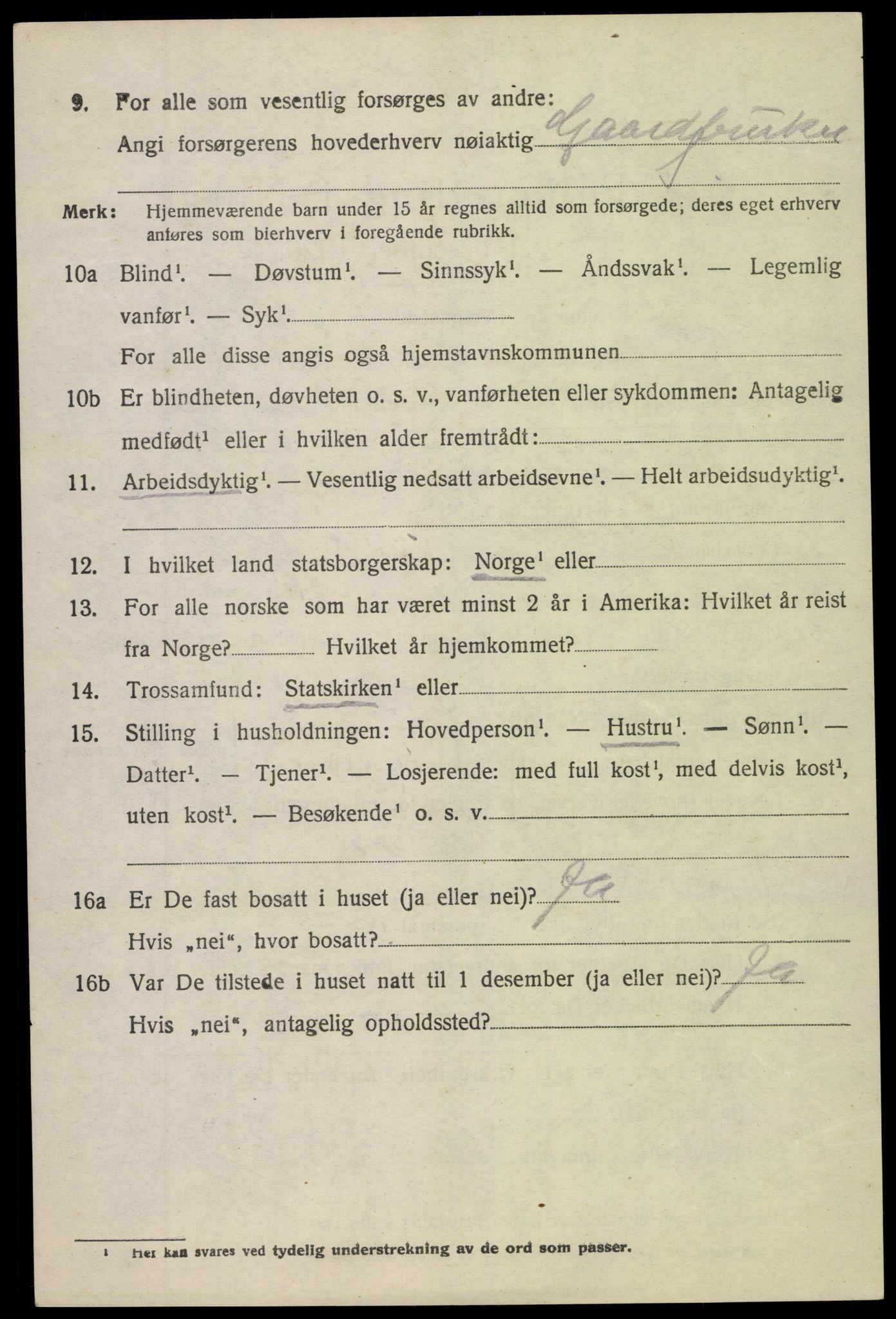 SAK, 1920 census for Søndeled, 1920, p. 2388