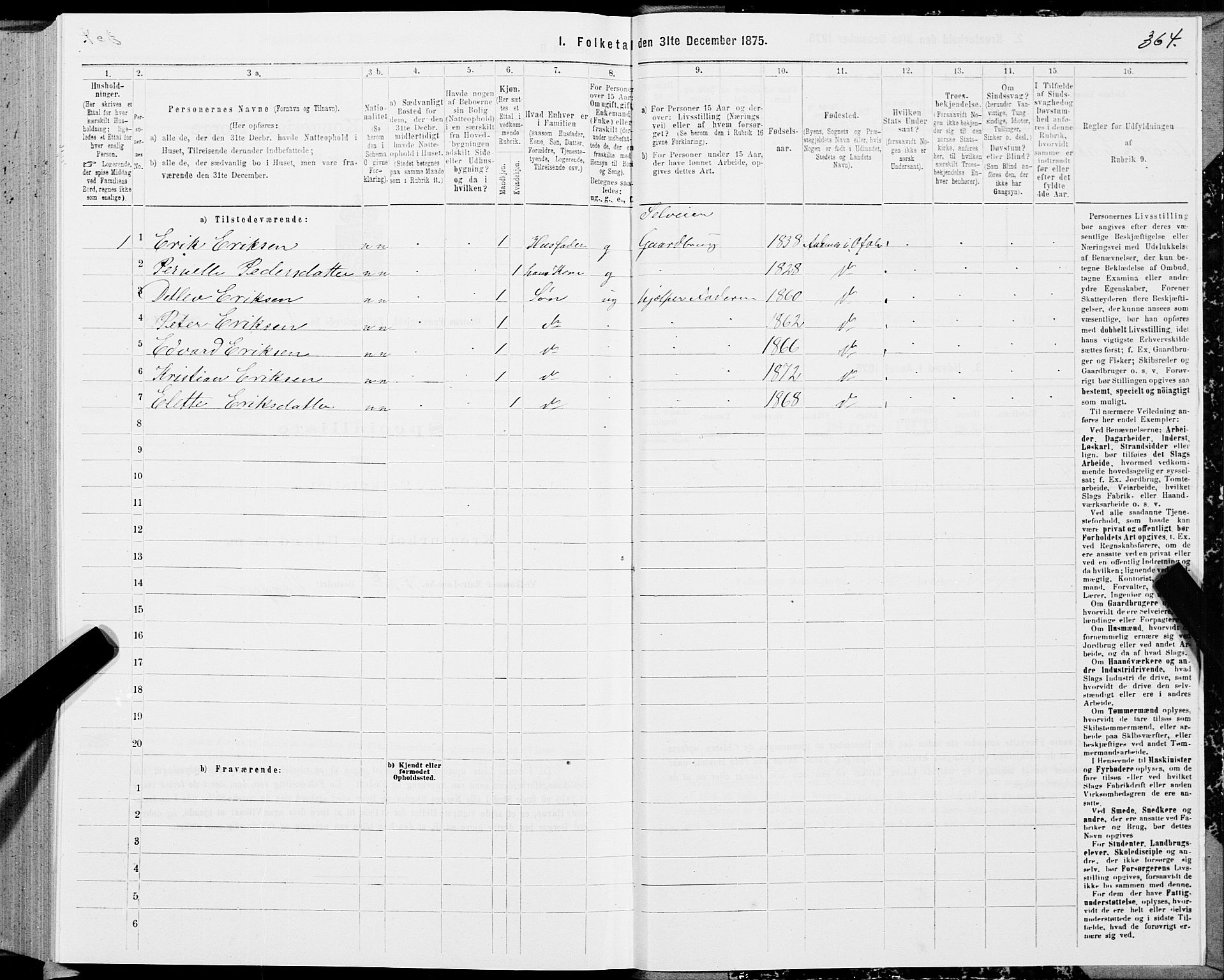 SAT, 1875 census for 1853P Ofoten, 1875, p. 1364