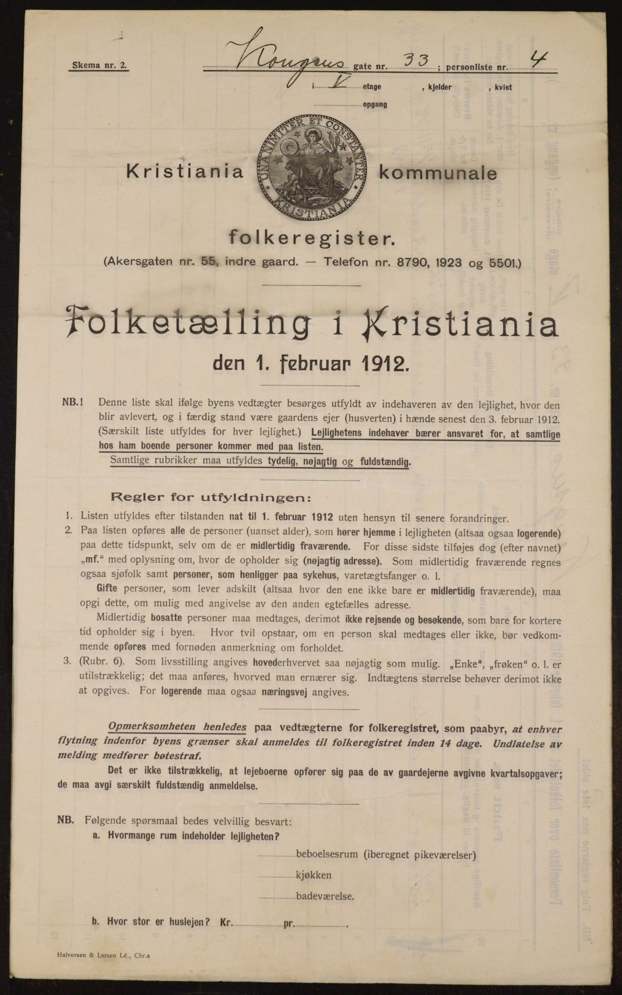 OBA, Municipal Census 1912 for Kristiania, 1912, p. 52903