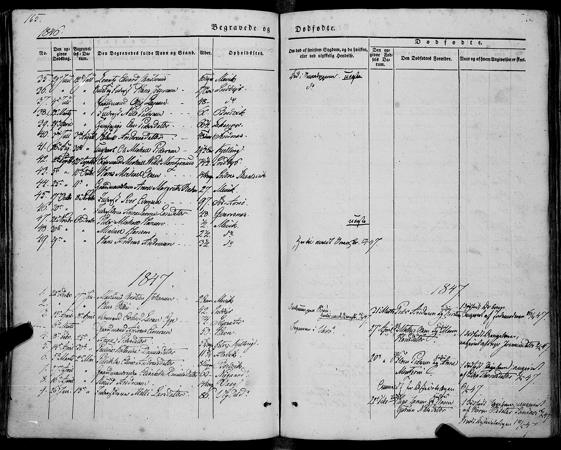 Ministerialprotokoller, klokkerbøker og fødselsregistre - Nordland, SAT/A-1459/805/L0097: Parish register (official) no. 805A04, 1837-1861, p. 165