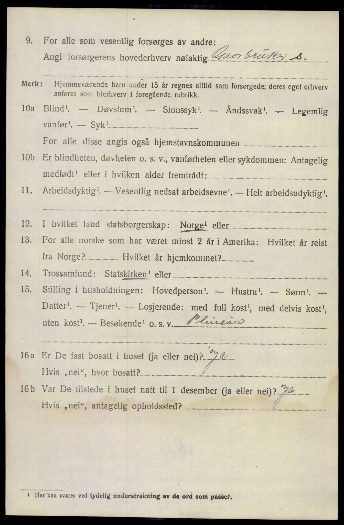 SAKO, 1920 census for Drangedal, 1920, p. 7282