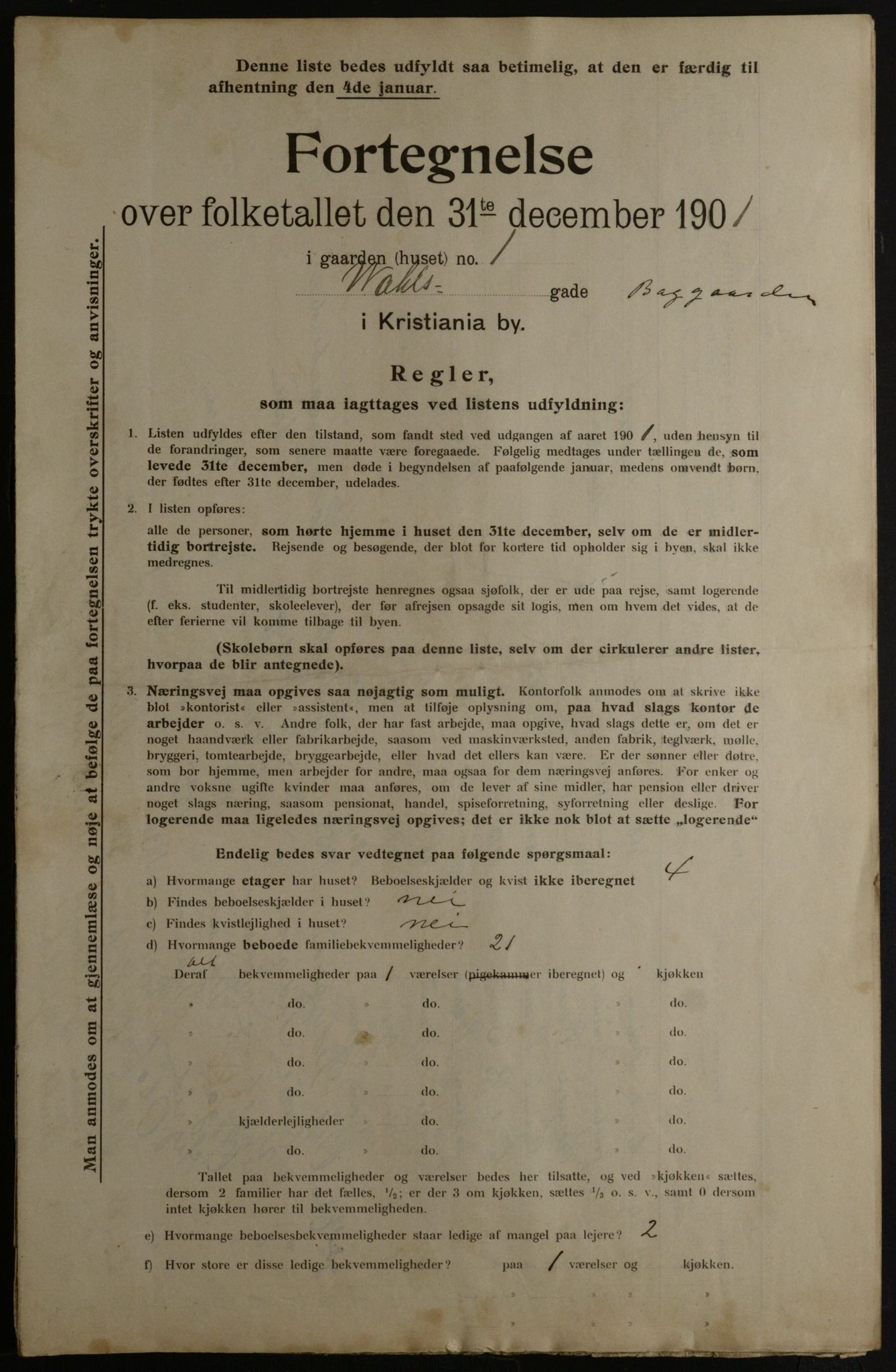 OBA, Municipal Census 1901 for Kristiania, 1901, p. 18669