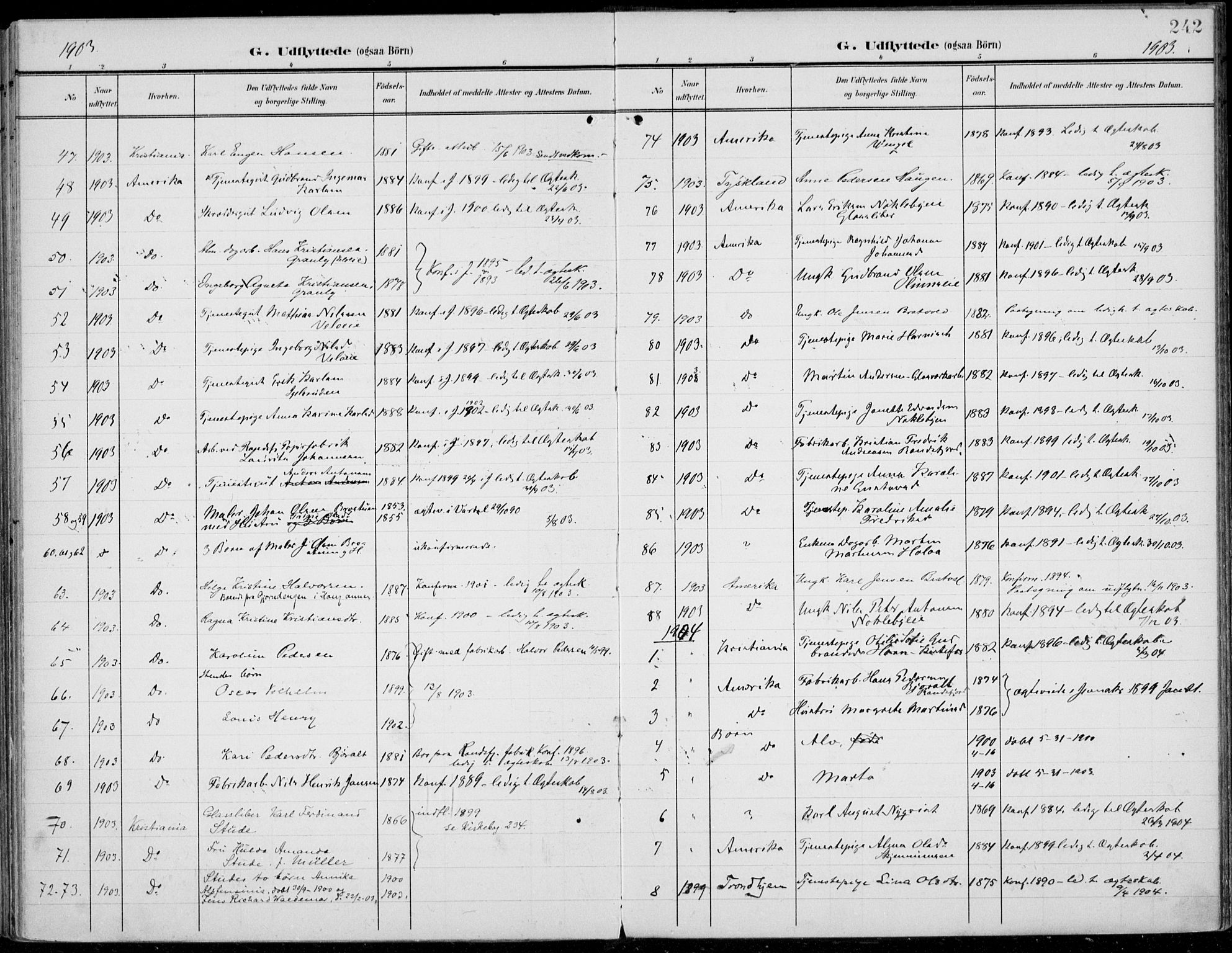 Jevnaker prestekontor, SAH/PREST-116/H/Ha/Haa/L0011: Parish register (official) no. 11, 1902-1913, p. 242