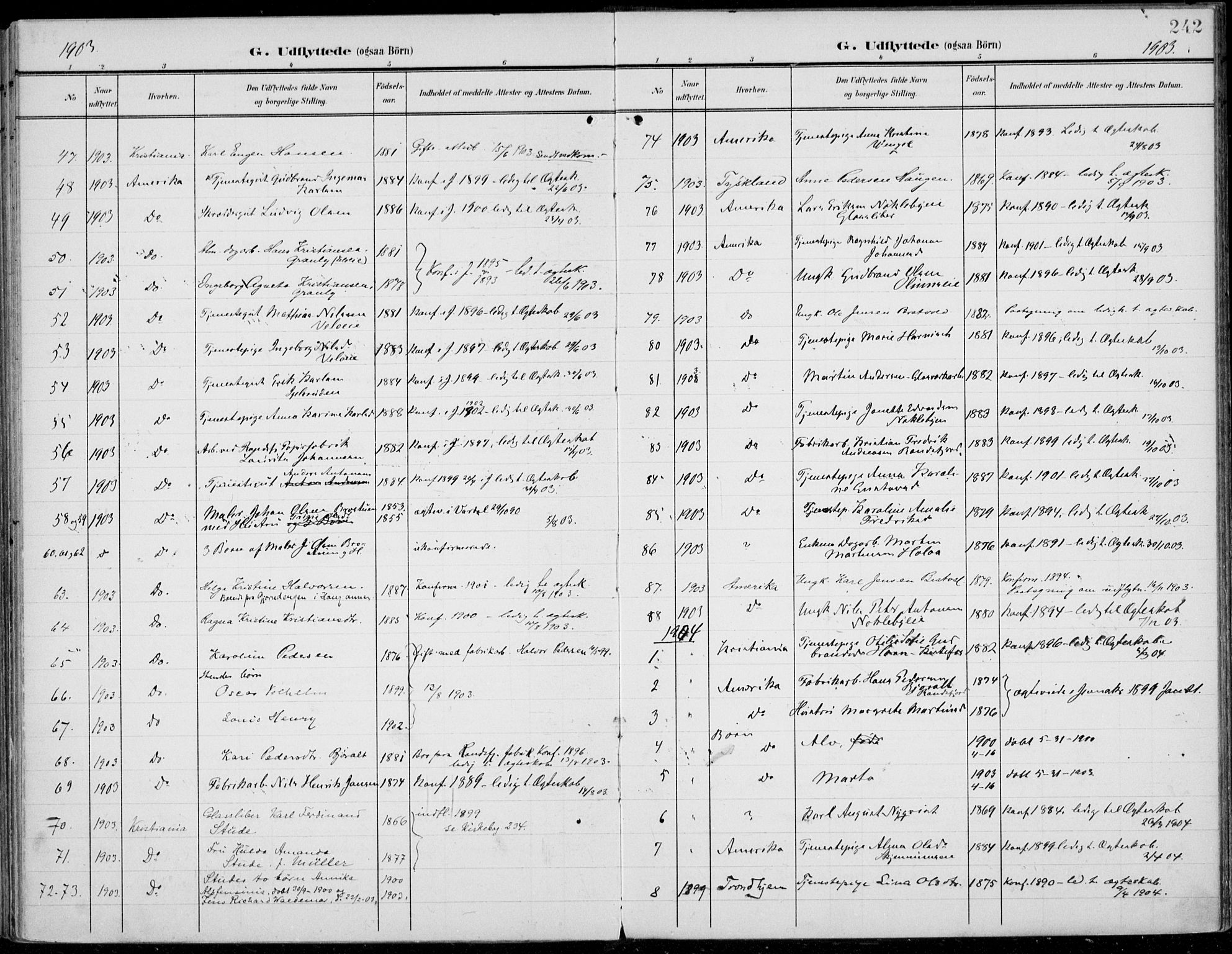 Jevnaker prestekontor, AV/SAH-PREST-116/H/Ha/Haa/L0011: Parish register (official) no. 11, 1902-1913, p. 242