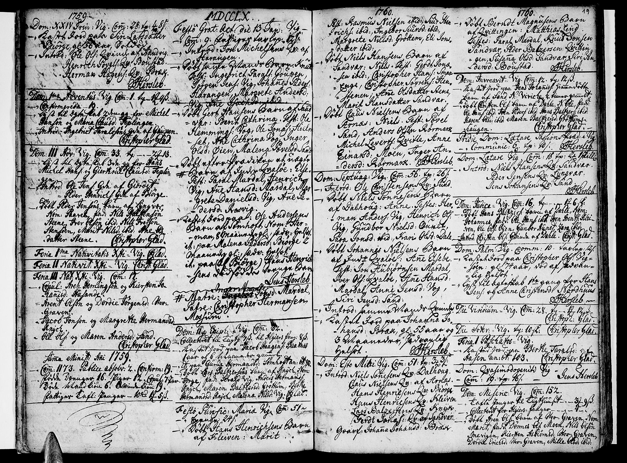 Ministerialprotokoller, klokkerbøker og fødselsregistre - Nordland, SAT/A-1459/812/L0173: Parish register (official) no. 812A02, 1752-1800, p. 19