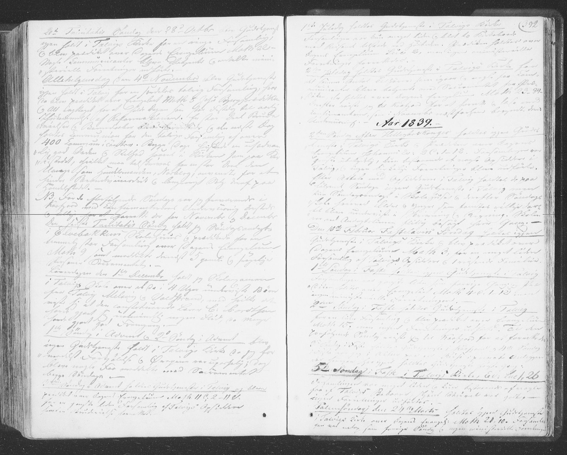 Talvik sokneprestkontor, SATØ/S-1337/H/Ha/L0009kirke: Parish register (official) no. 9, 1837-1852, p. 392
