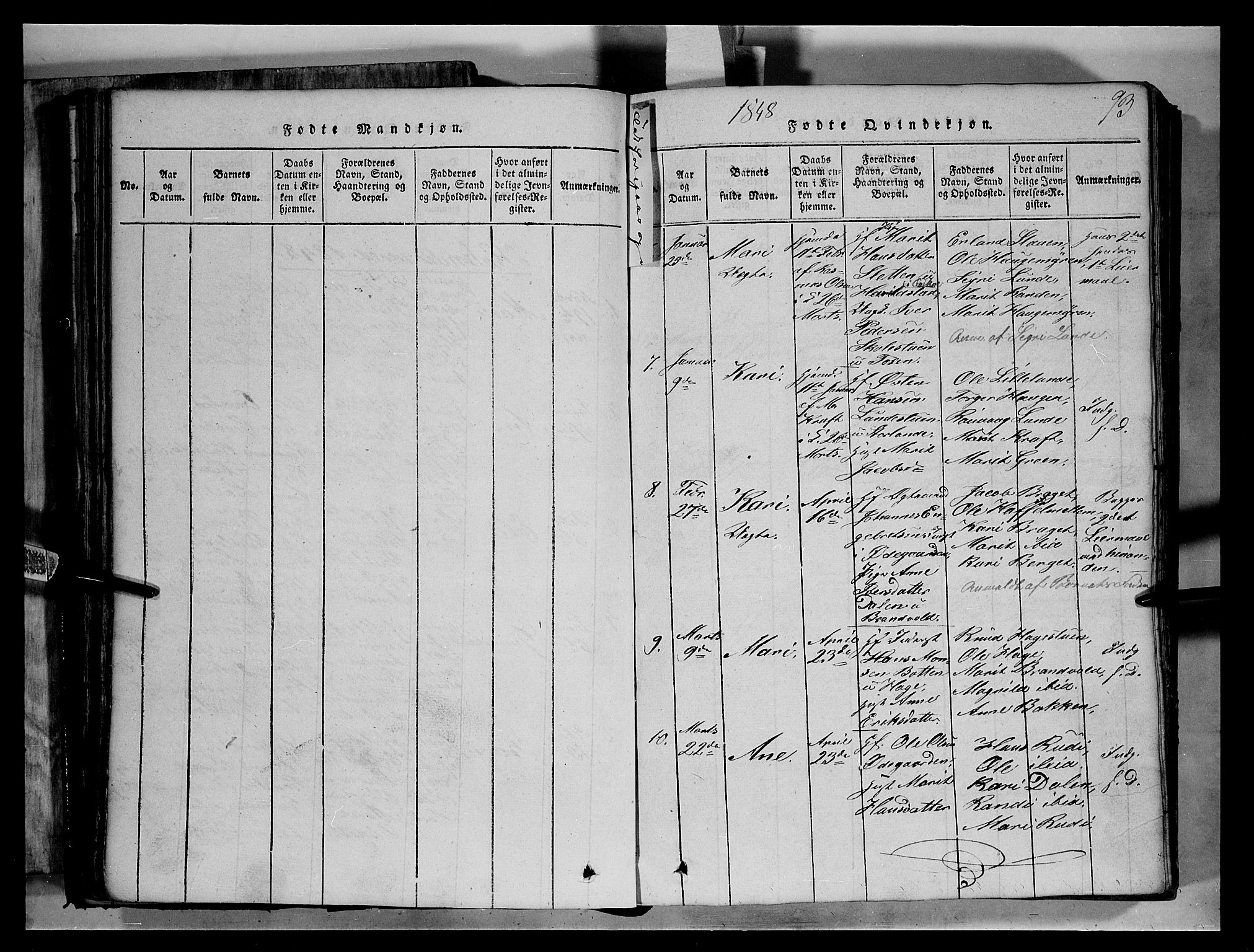 Fron prestekontor, SAH/PREST-078/H/Ha/Hab/L0004: Parish register (copy) no. 4, 1816-1850, p. 93