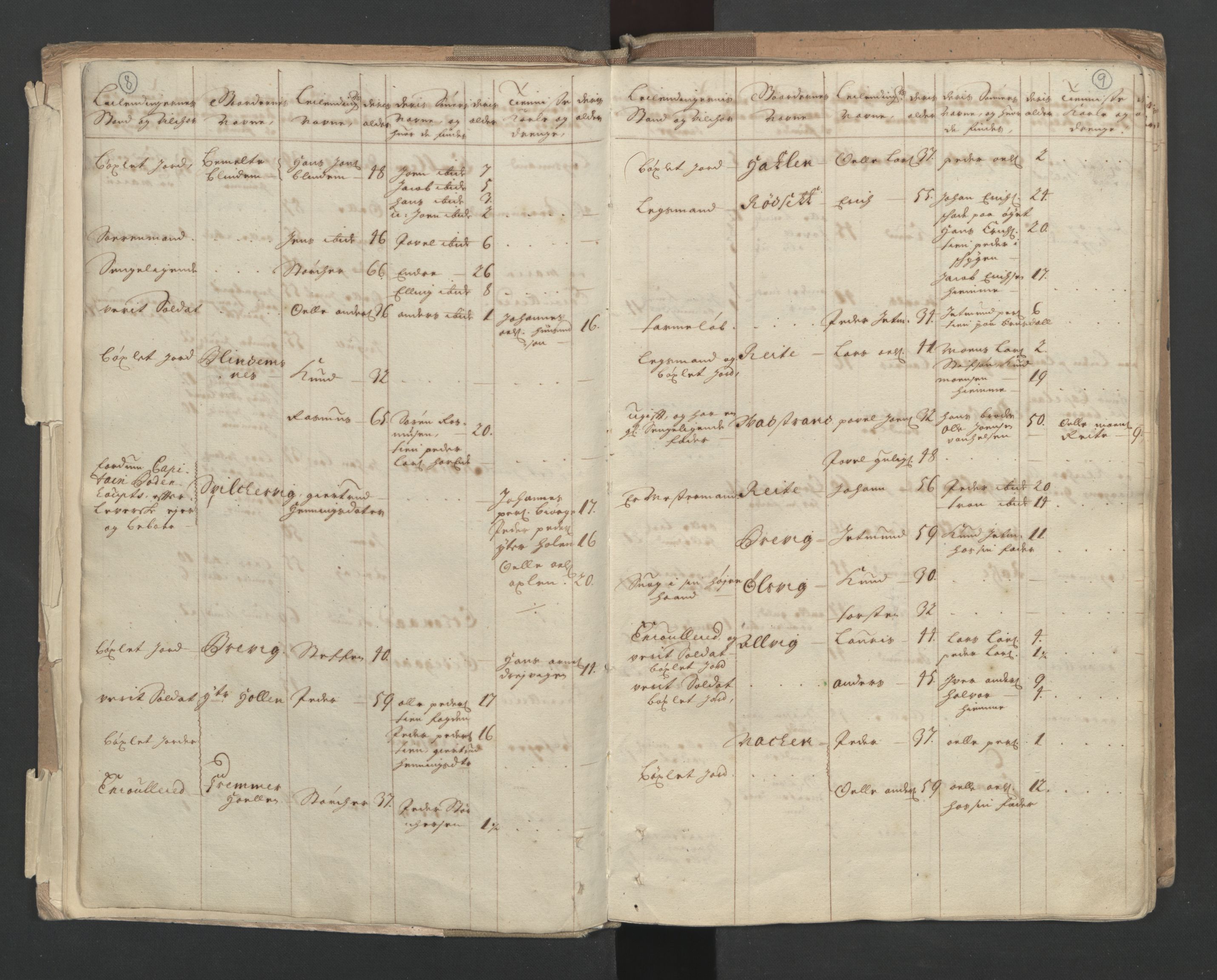 RA, Census (manntall) 1701, no. 10: Sunnmøre fogderi, 1701, p. 8-9