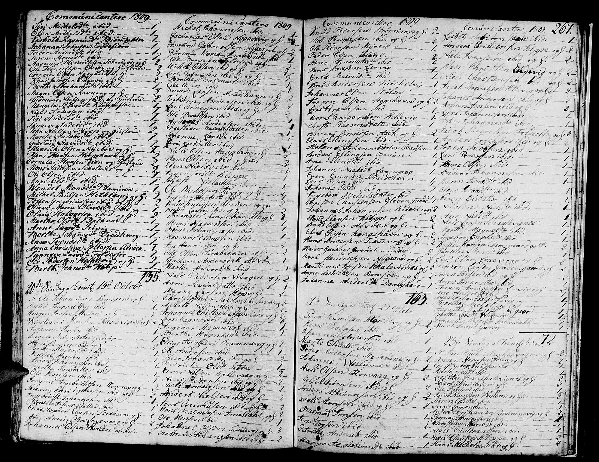 Askøy Sokneprestembete, AV/SAB-A-74101/H/Ha/Haa/Haaa/L0002: Parish register (official) no. A 2, 1801-1818, p. 267