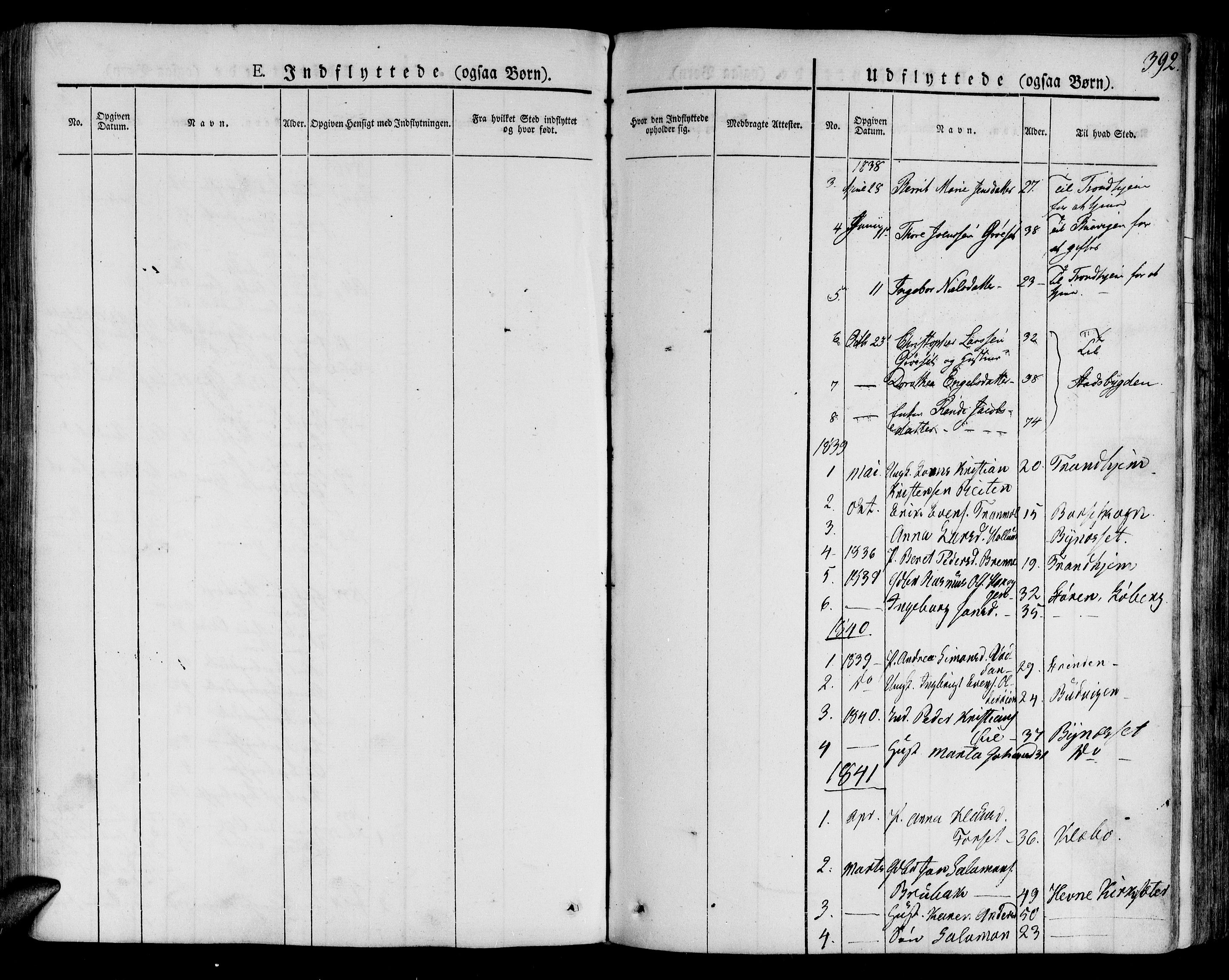 Ministerialprotokoller, klokkerbøker og fødselsregistre - Sør-Trøndelag, SAT/A-1456/691/L1070: Parish register (official) no. 691A05 /1, 1826-1841, p. 392