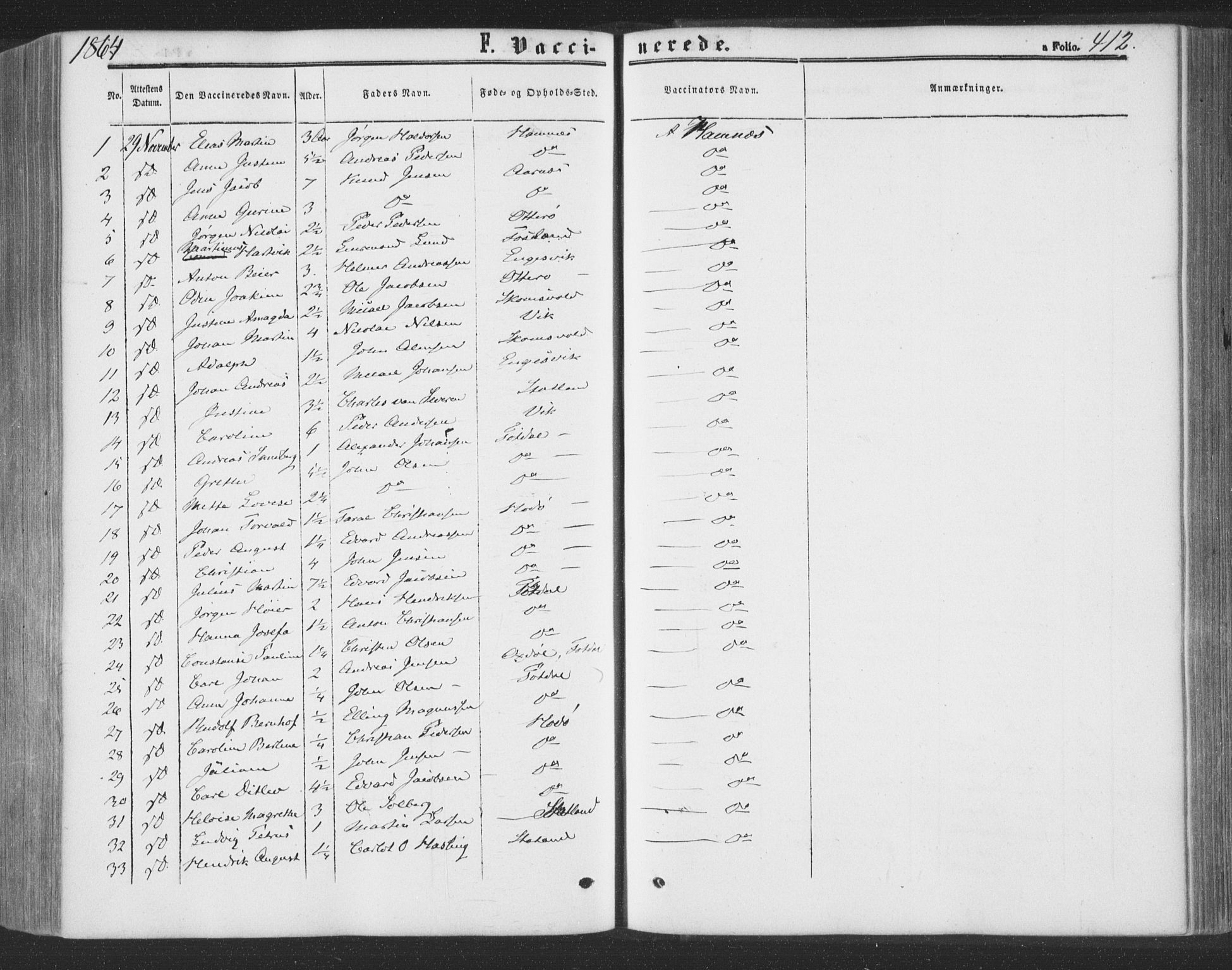 Ministerialprotokoller, klokkerbøker og fødselsregistre - Nord-Trøndelag, SAT/A-1458/773/L0615: Parish register (official) no. 773A06, 1857-1870, p. 412