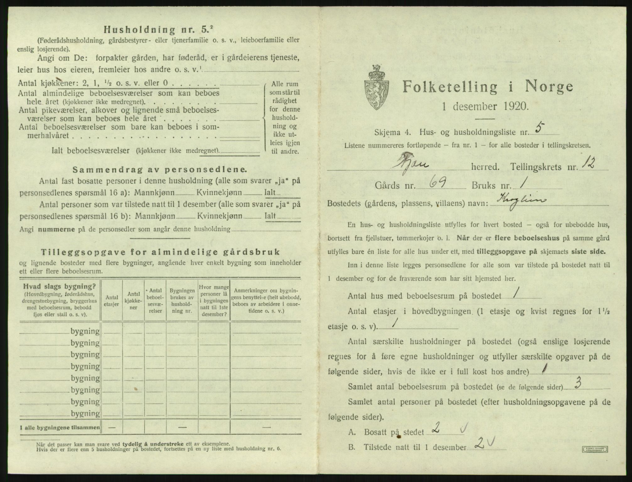 SAK, 1920 census for Fjære, 1920, p. 2059