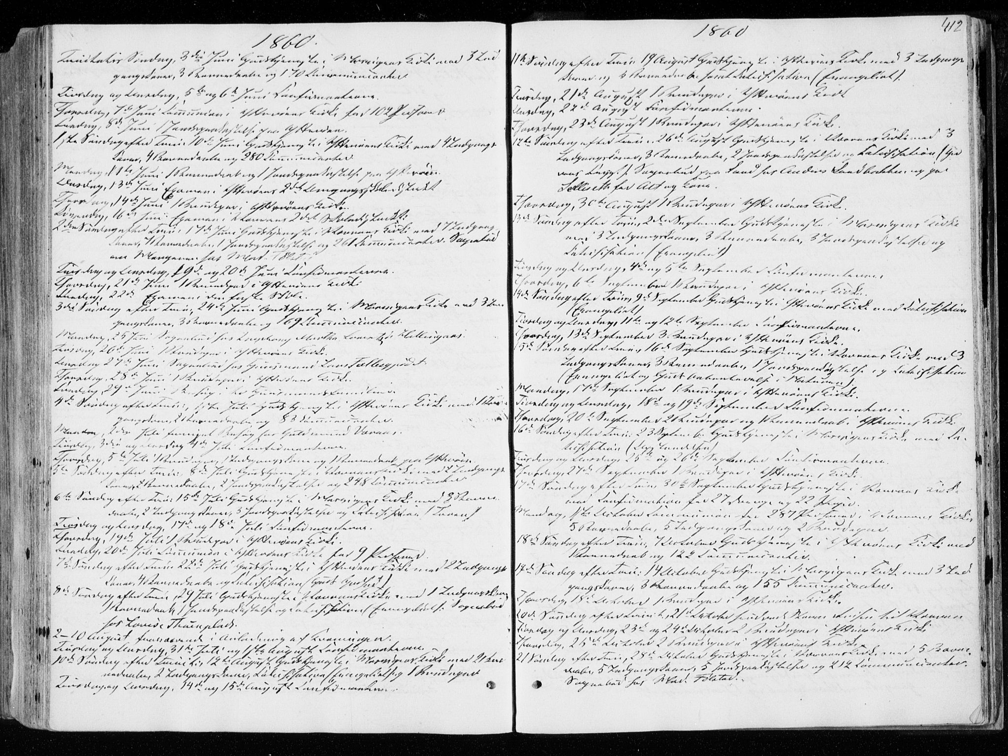 Ministerialprotokoller, klokkerbøker og fødselsregistre - Nord-Trøndelag, SAT/A-1458/722/L0218: Parish register (official) no. 722A05, 1843-1868, p. 412