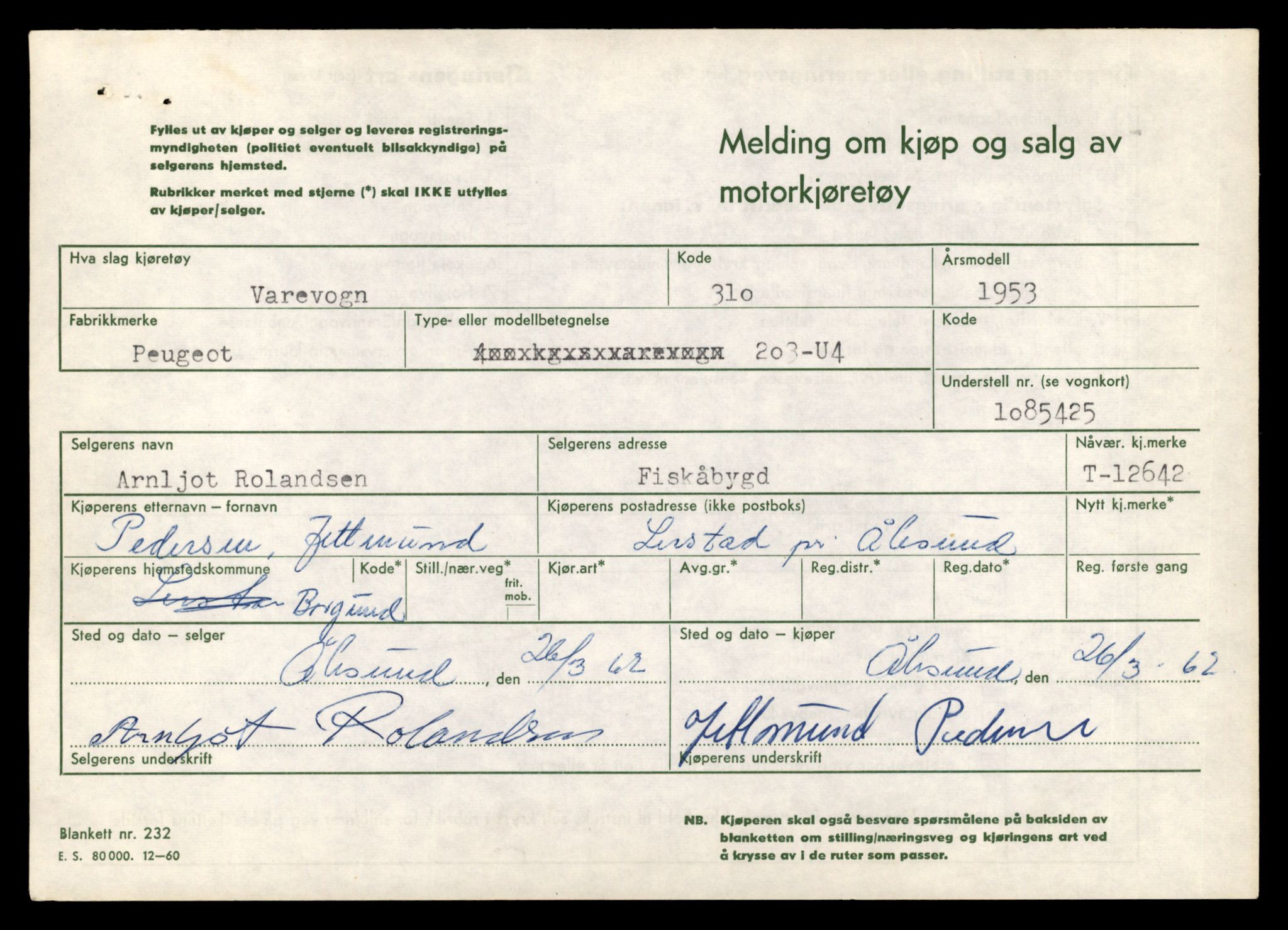 Møre og Romsdal vegkontor - Ålesund trafikkstasjon, AV/SAT-A-4099/F/Fe/L0034: Registreringskort for kjøretøy T 12500 - T 12652, 1927-1998, p. 2804