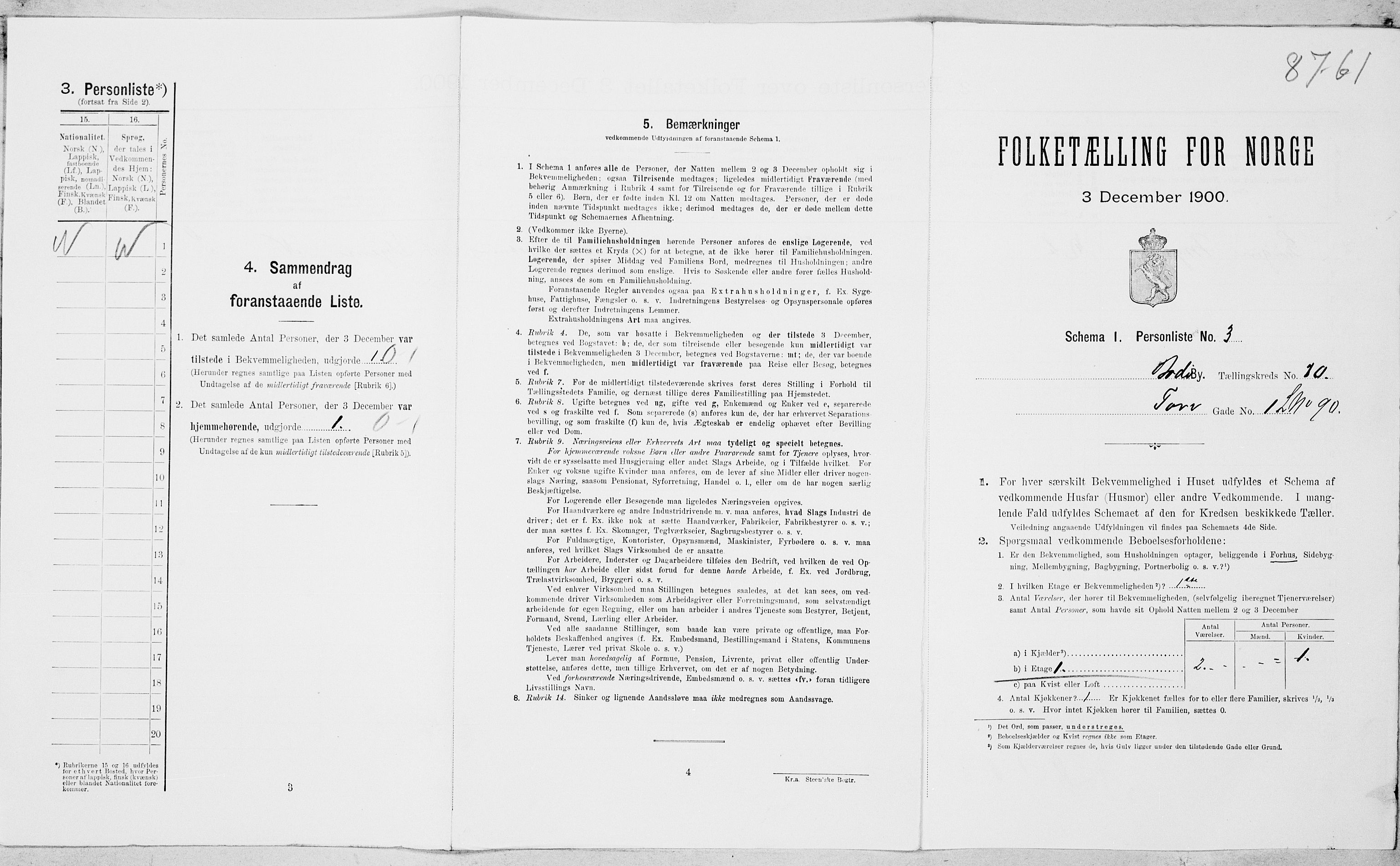 SAT, 1900 census for Bodø, 1900, p. 723