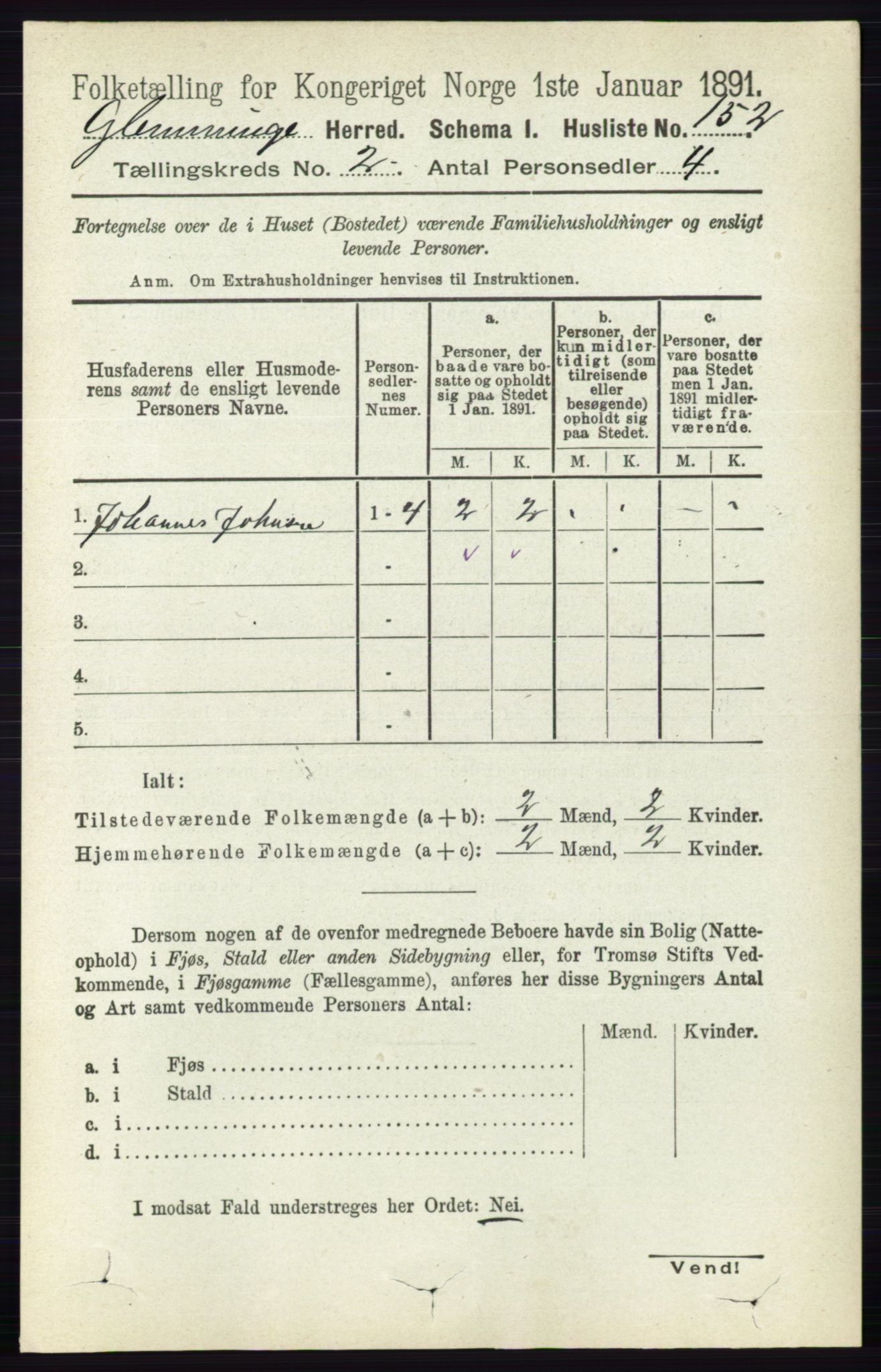 RA, 1891 census for 0132 Glemmen, 1891, p. 570