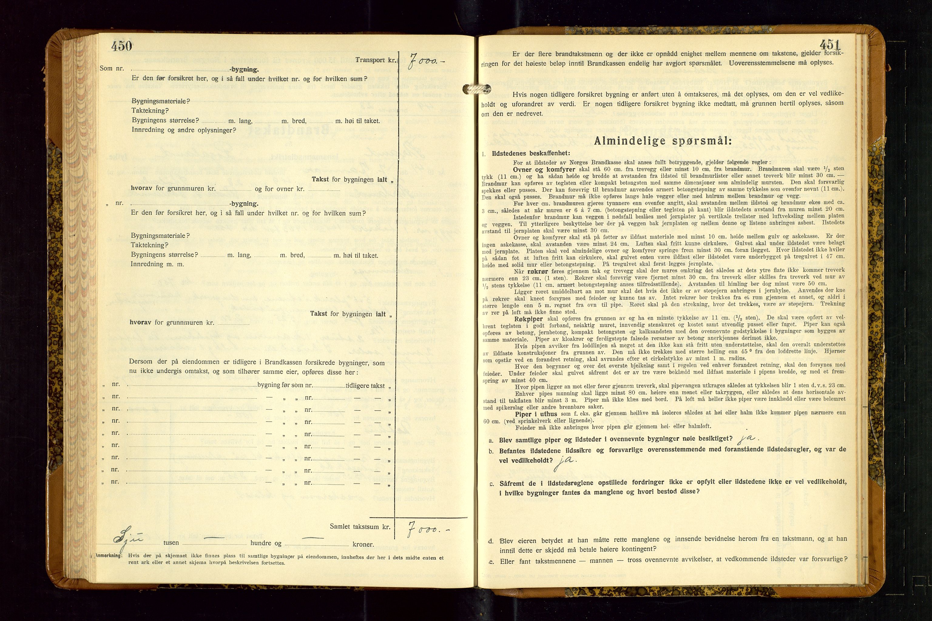 Strand og Forsand lensmannskontor, AV/SAST-A-100451/Gob/L0001: Branntakstprotokoll, 1935-1942, p. 450-451