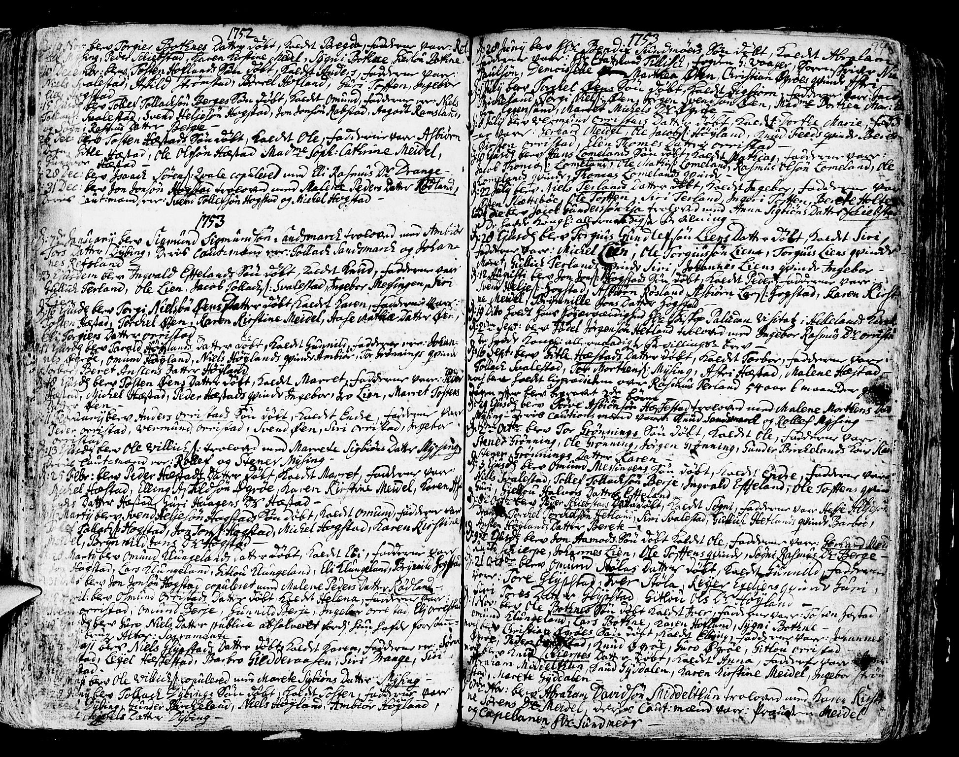 Helleland sokneprestkontor, AV/SAST-A-101810: Parish register (official) no. A 1 /1, 1713-1761, p. 94